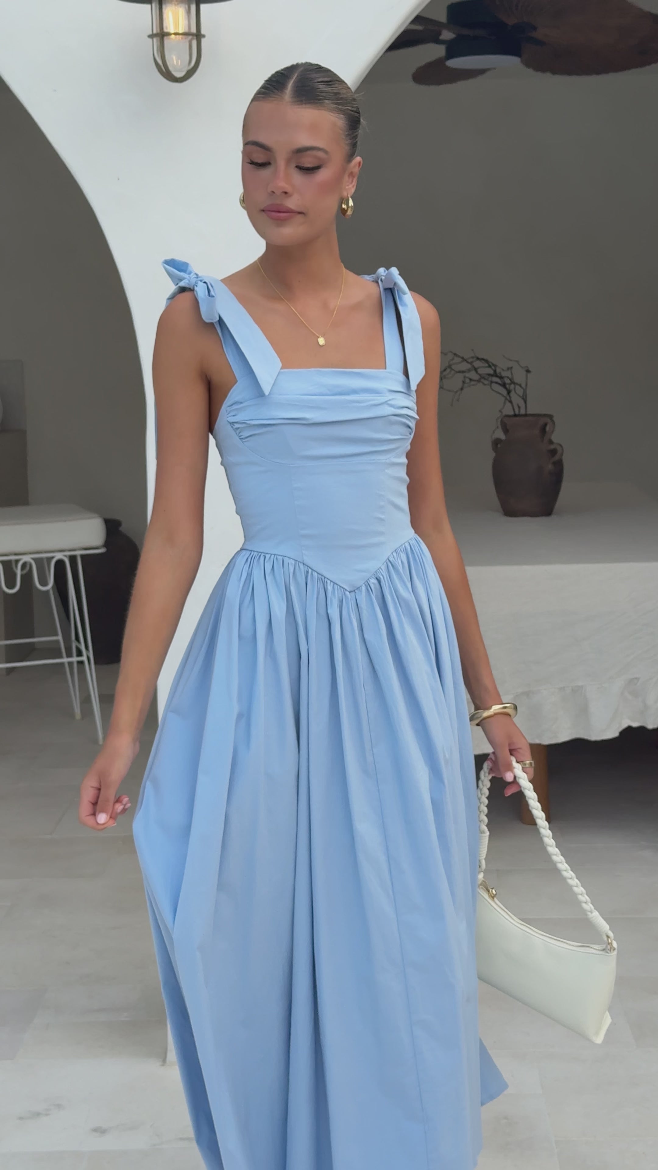 Load video: Haisley Maxi Dress - Blue - Billy J