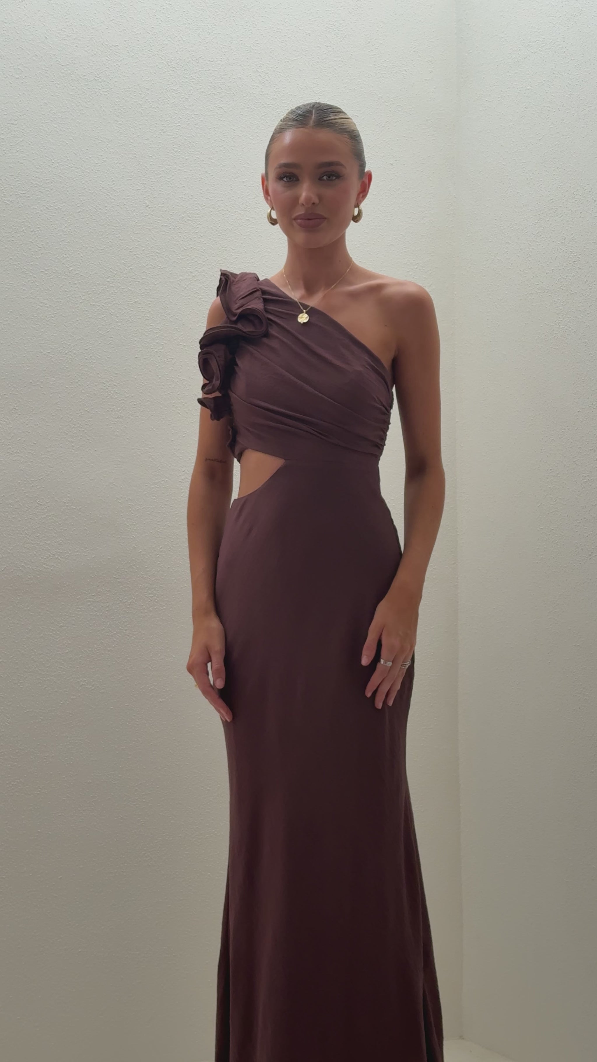 Amina Maxi Dress - Chocolate - Billy J