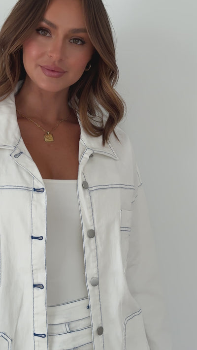 Load and play video in Gallery viewer, Lorelei Jacket - White
