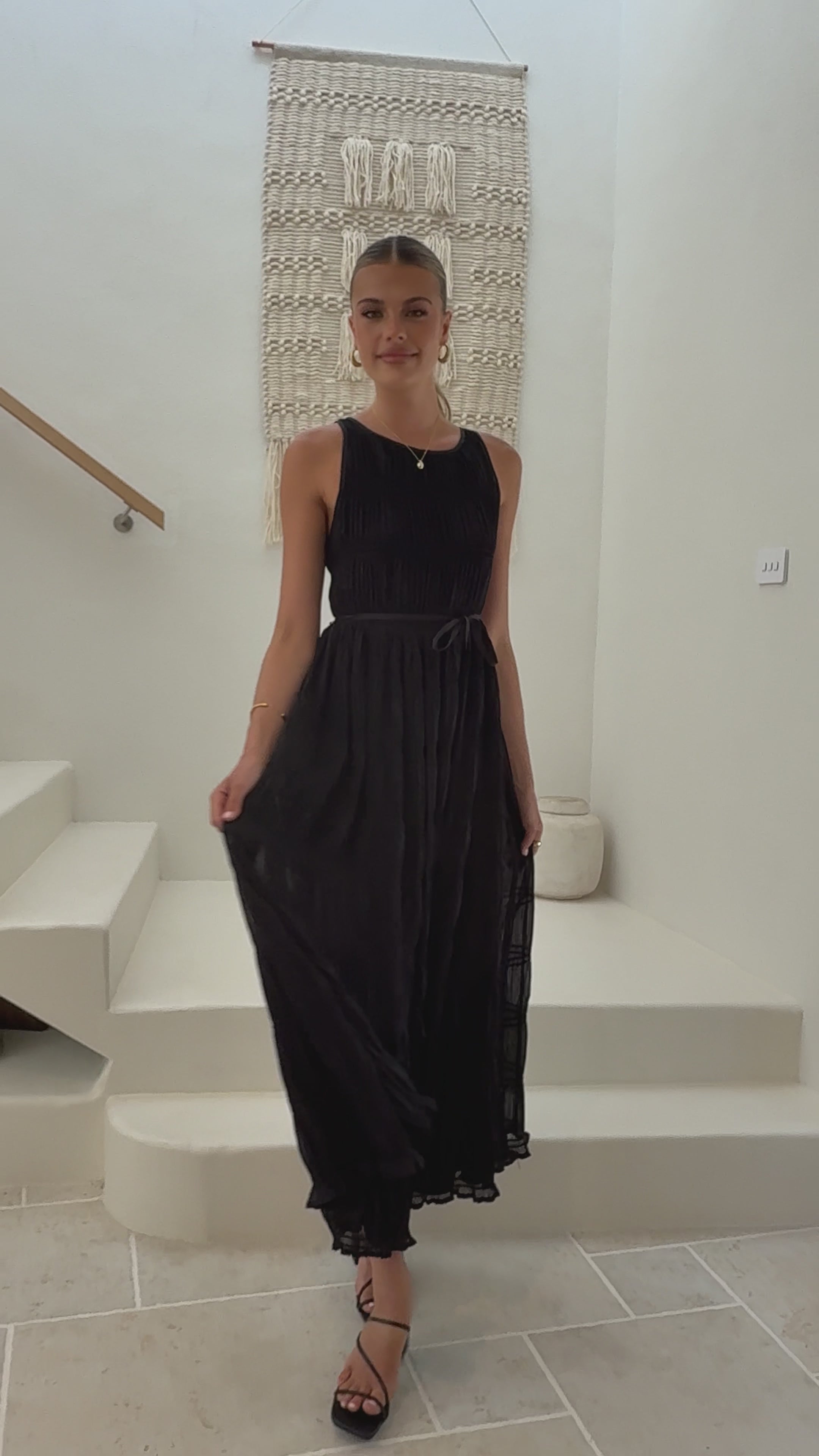 Load video: Lassie Maxi Dress - Black - Billy J