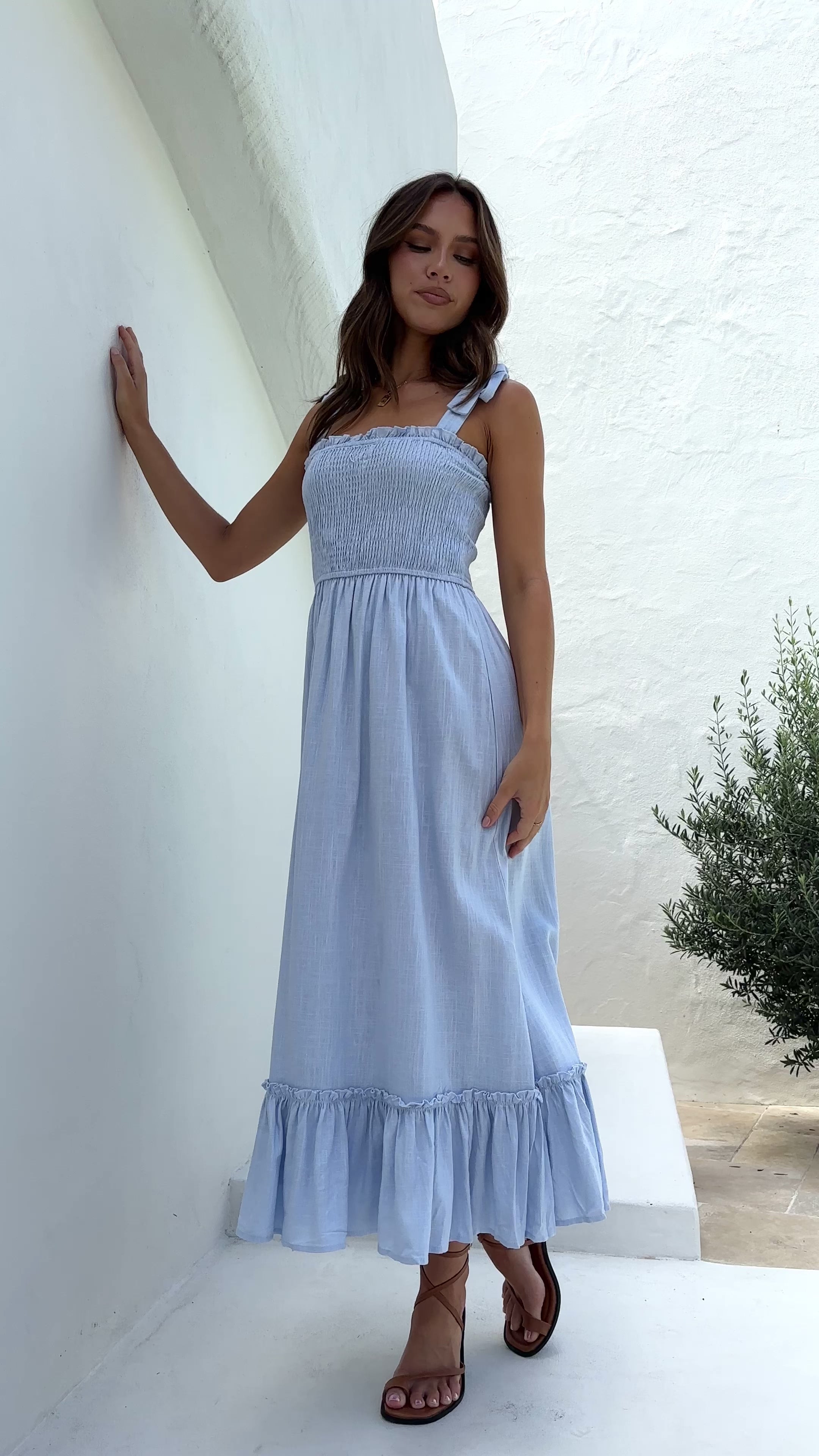Cely Midi Dress - Blue