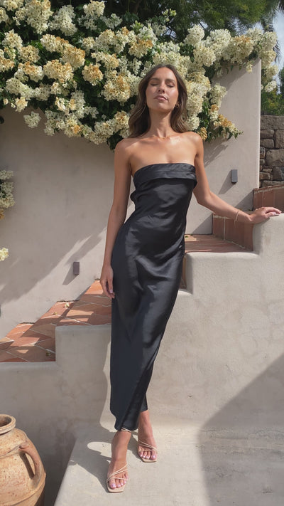 Load and play video in Gallery viewer, Gisele Maxi Dress - Black
