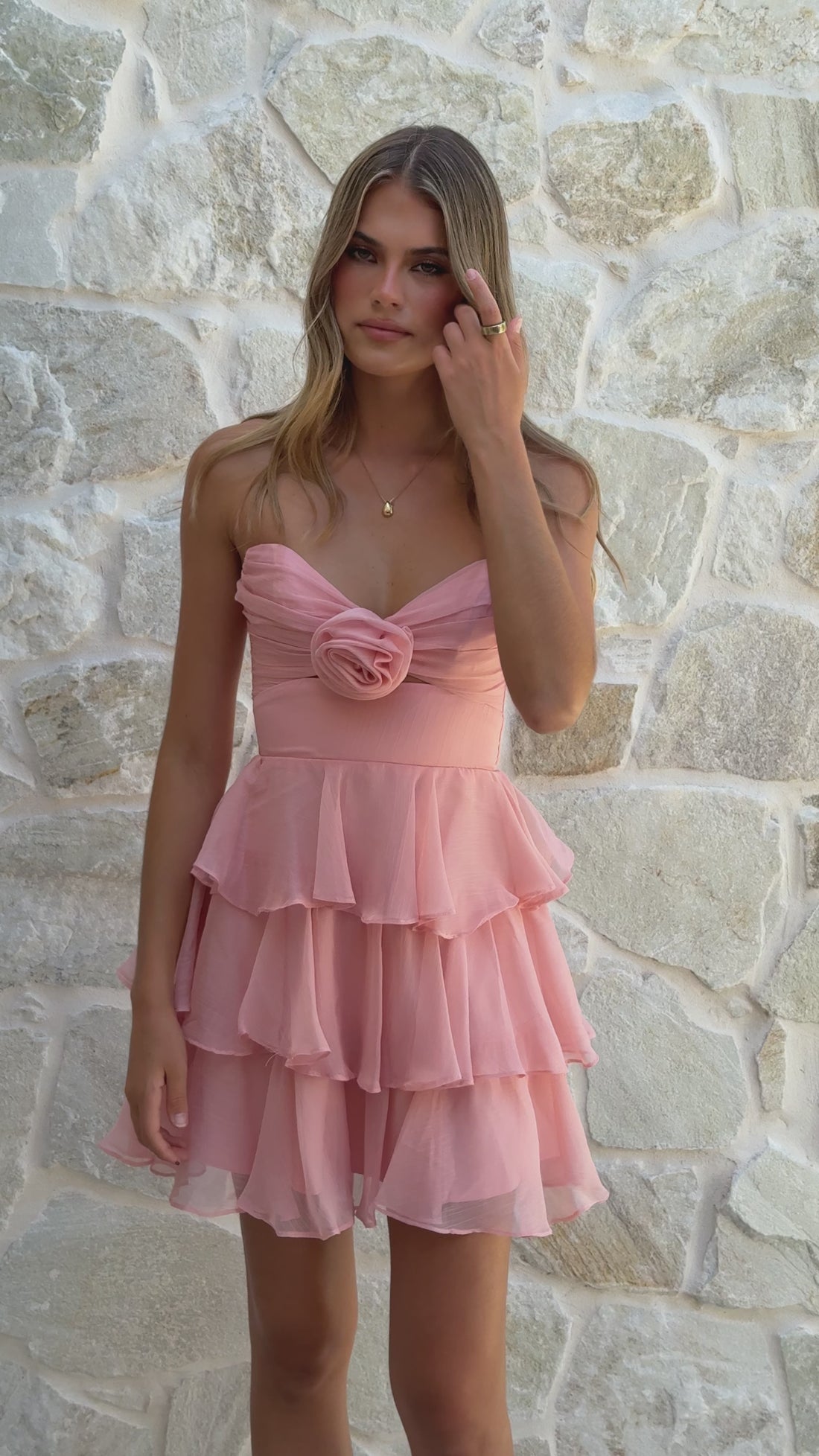 Tenaia Mini Dress - Pink - Billy J