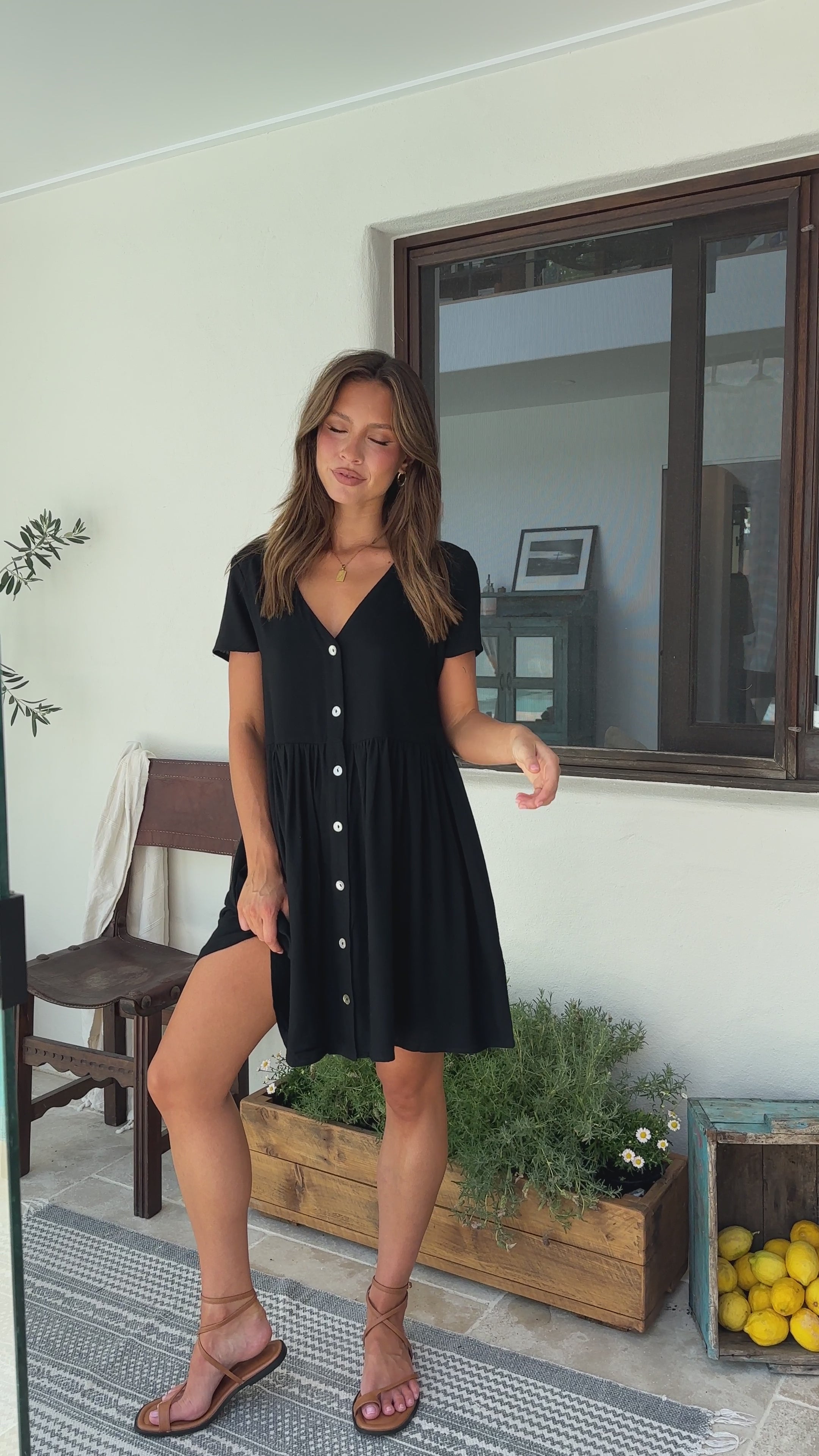 Courtney Mini Dress - Black