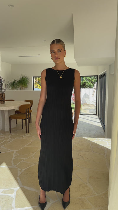 Load and play video in Gallery viewer, Madrid Maxi Dress - Black
