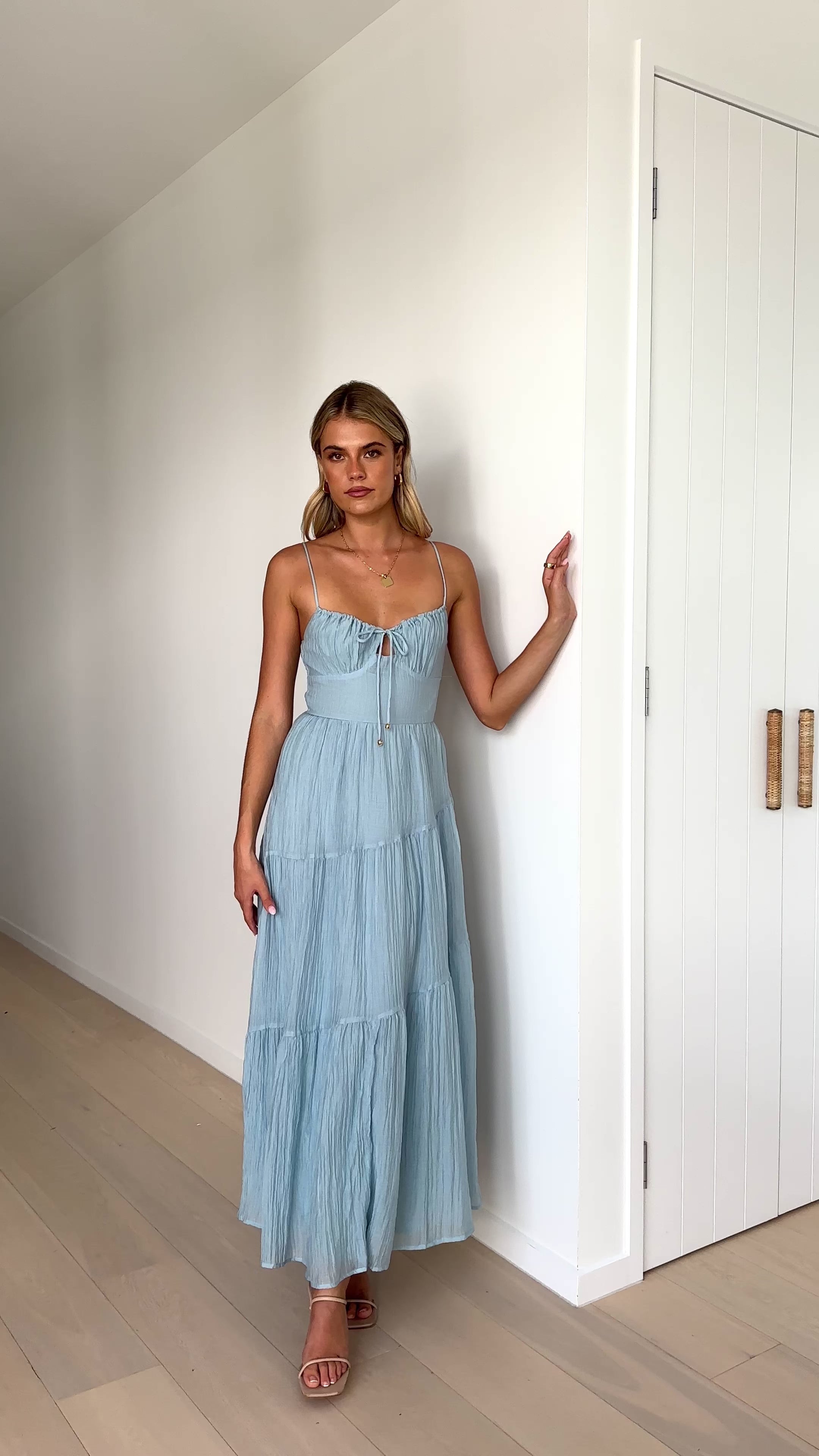 Load video: Cove Maxi Dress - Blue - Billy J