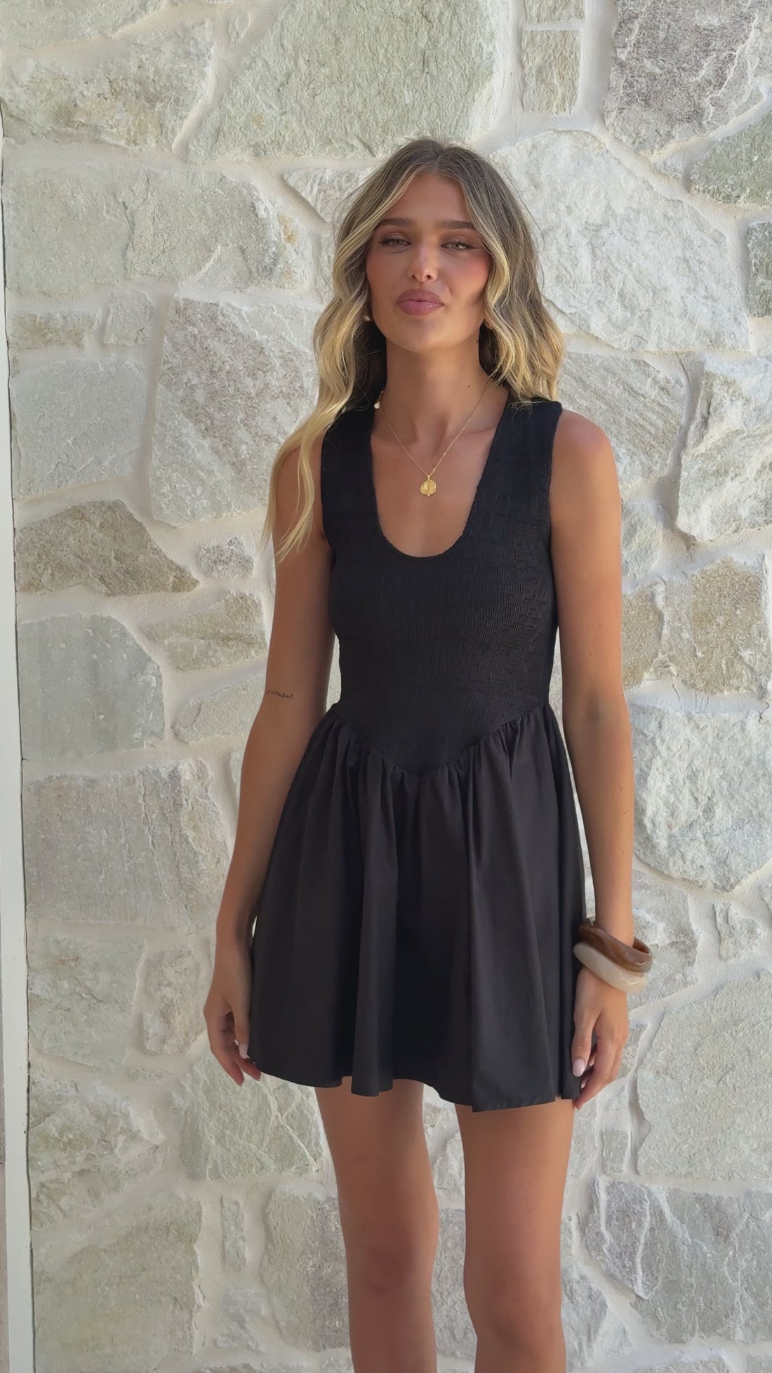 Amira Mini Dress - Black - Billy J