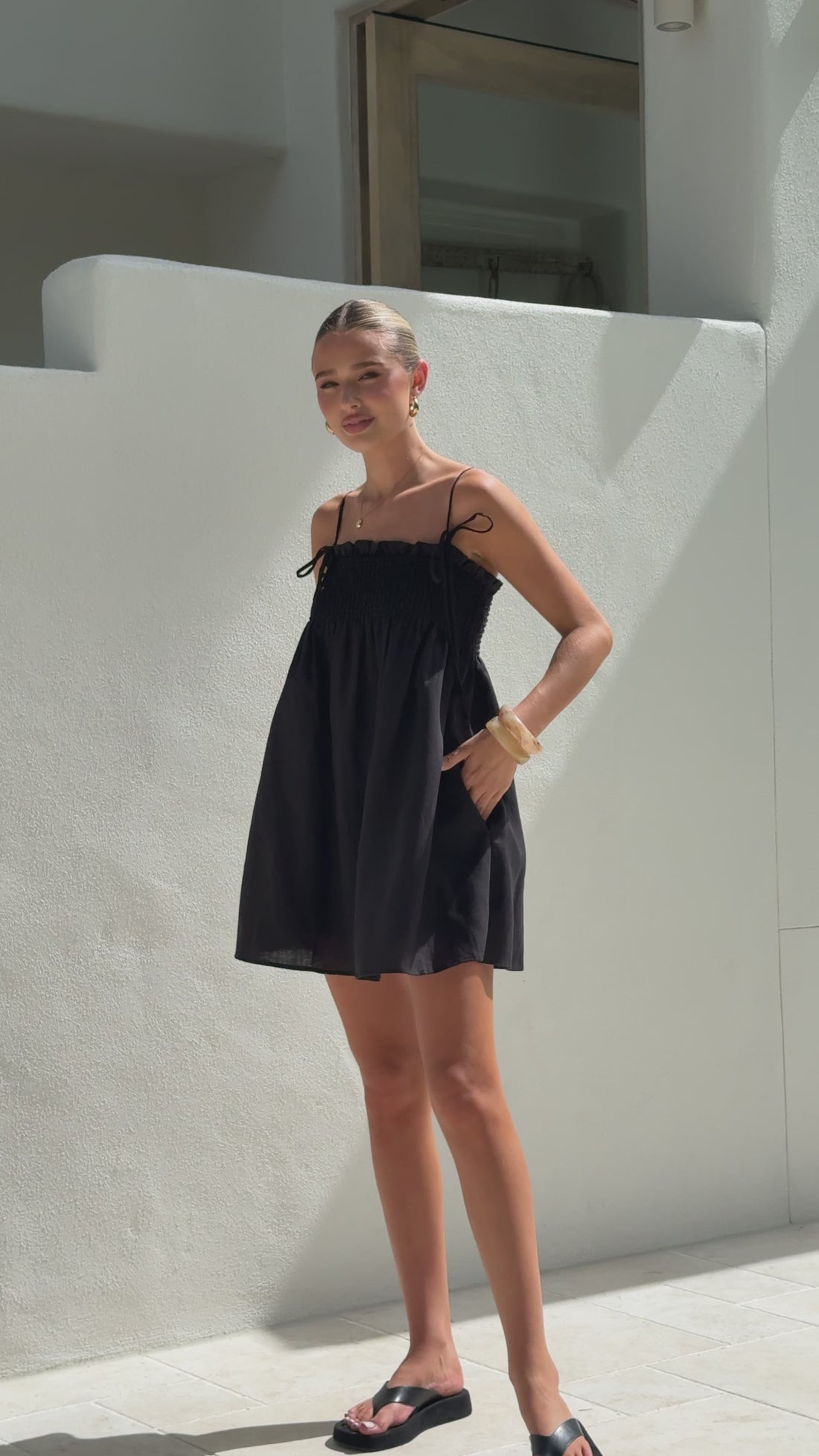 Wyomie Mini Dress - Black - Billy J