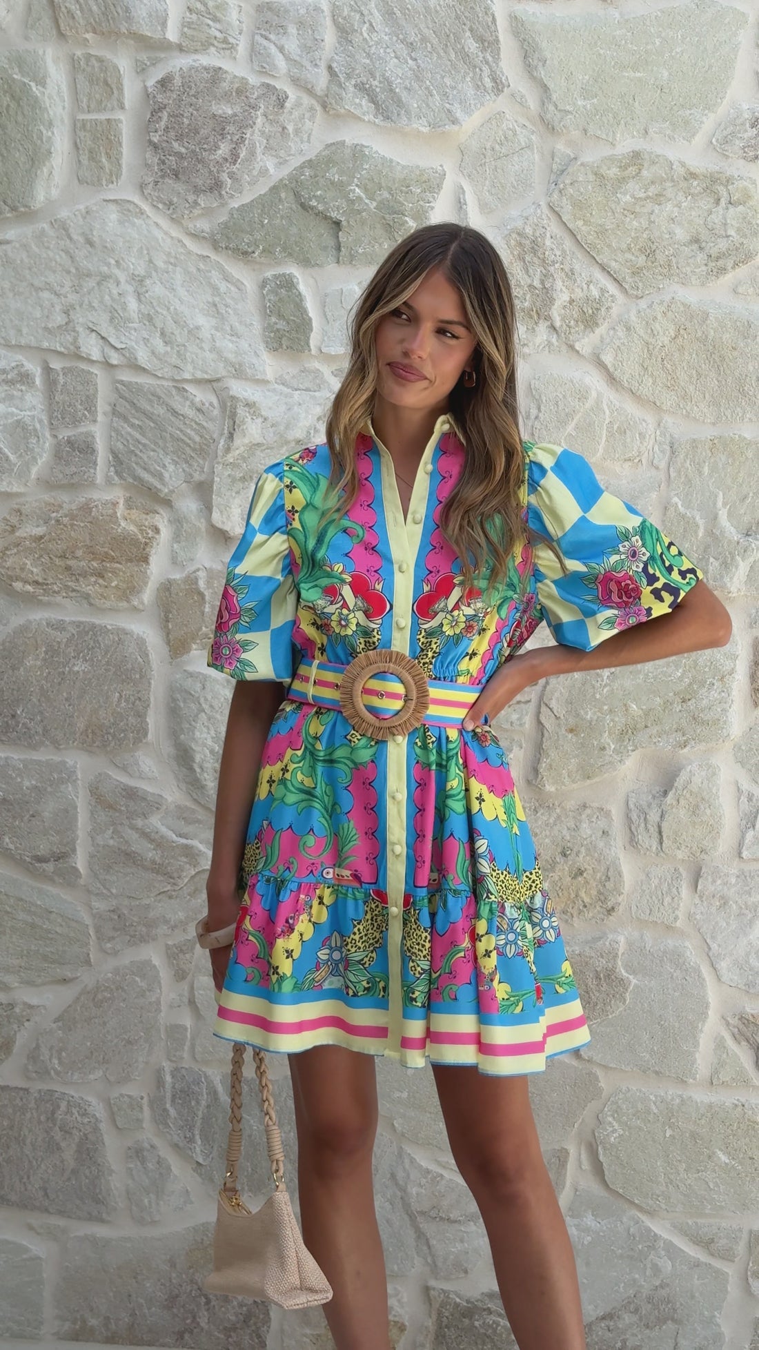 Celene Mini Dress - Tropical Rio - Billy J