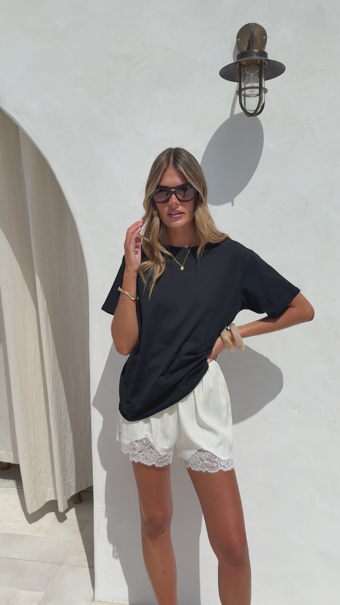 Makoa Lace Shorts - White - Billy J