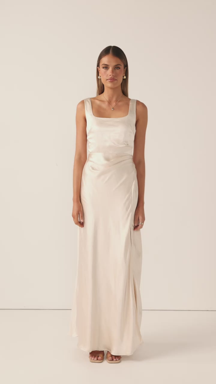Load video: Alaria Maxi Dress - Champagne