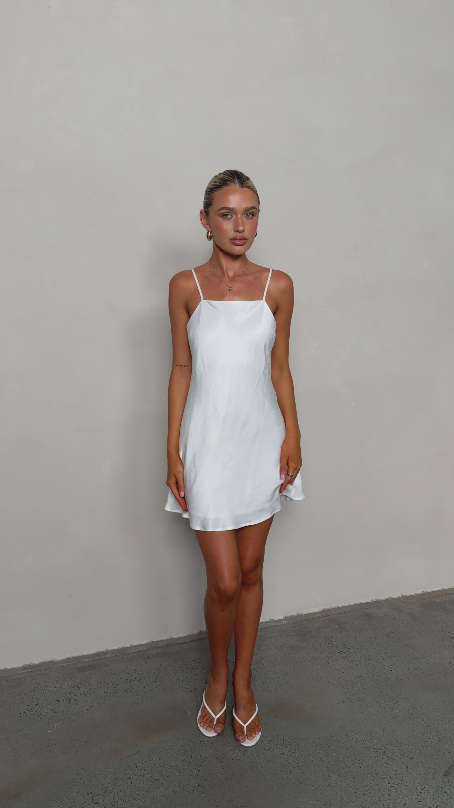 Laura Mini Dress - White - Billy J