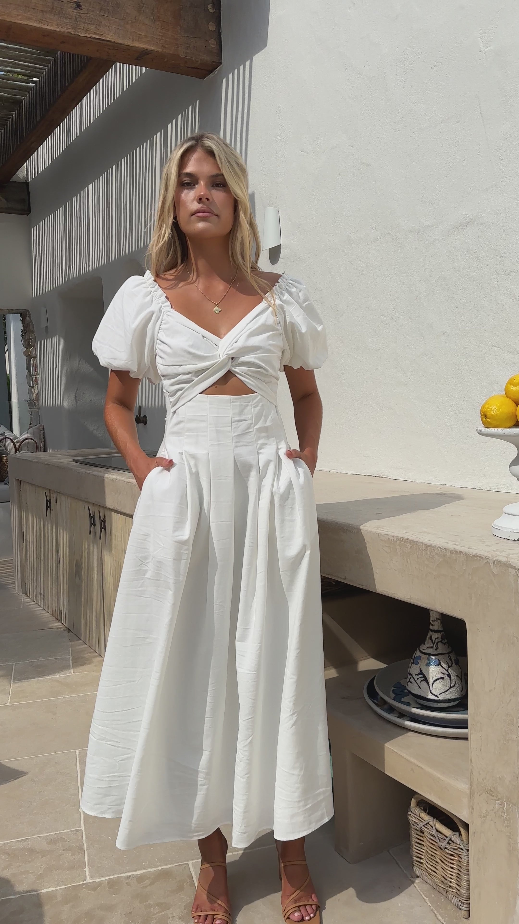 Christina Maxi Dress - White