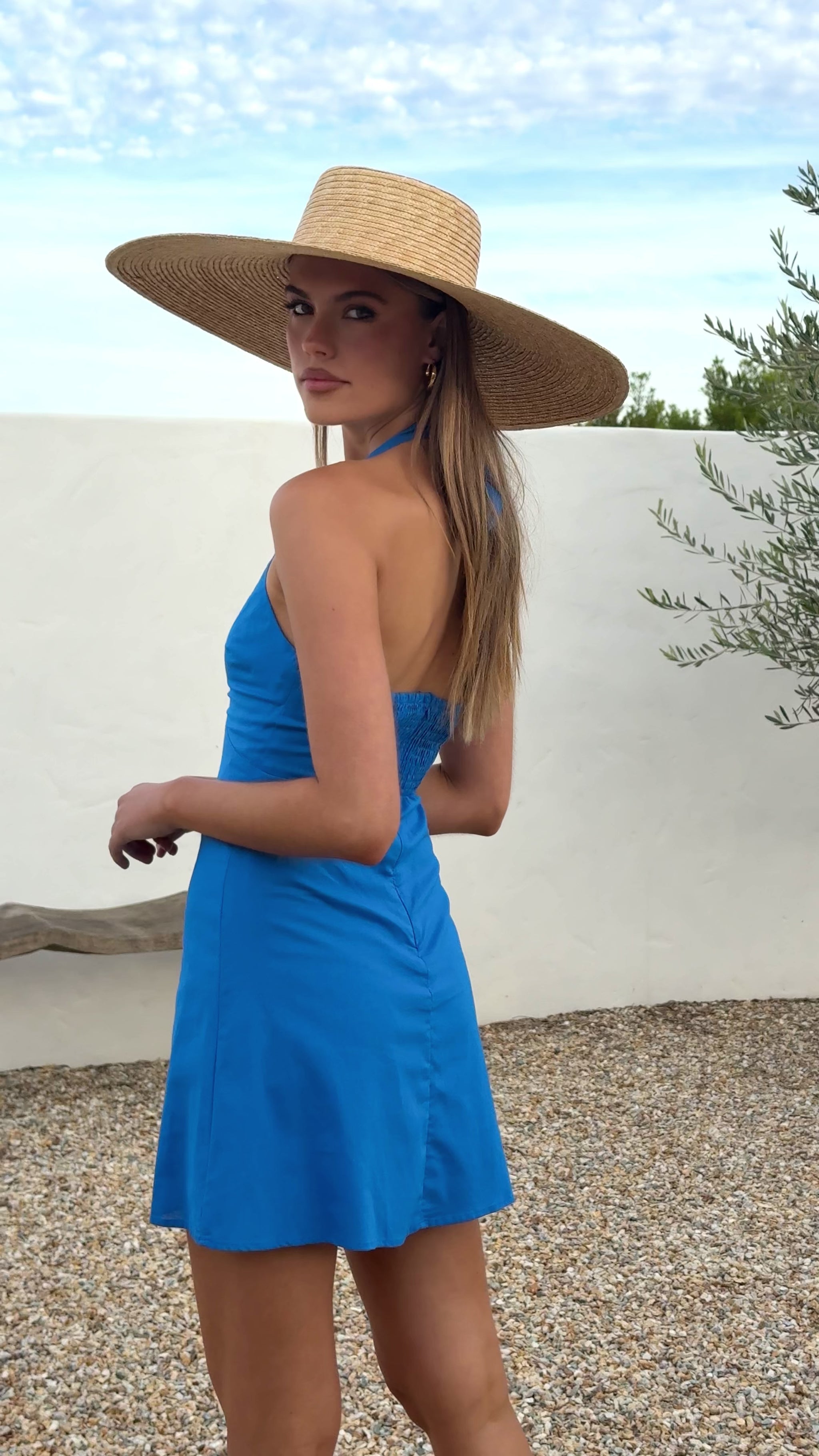 Jamela Mini Dress - Blue - Billy J