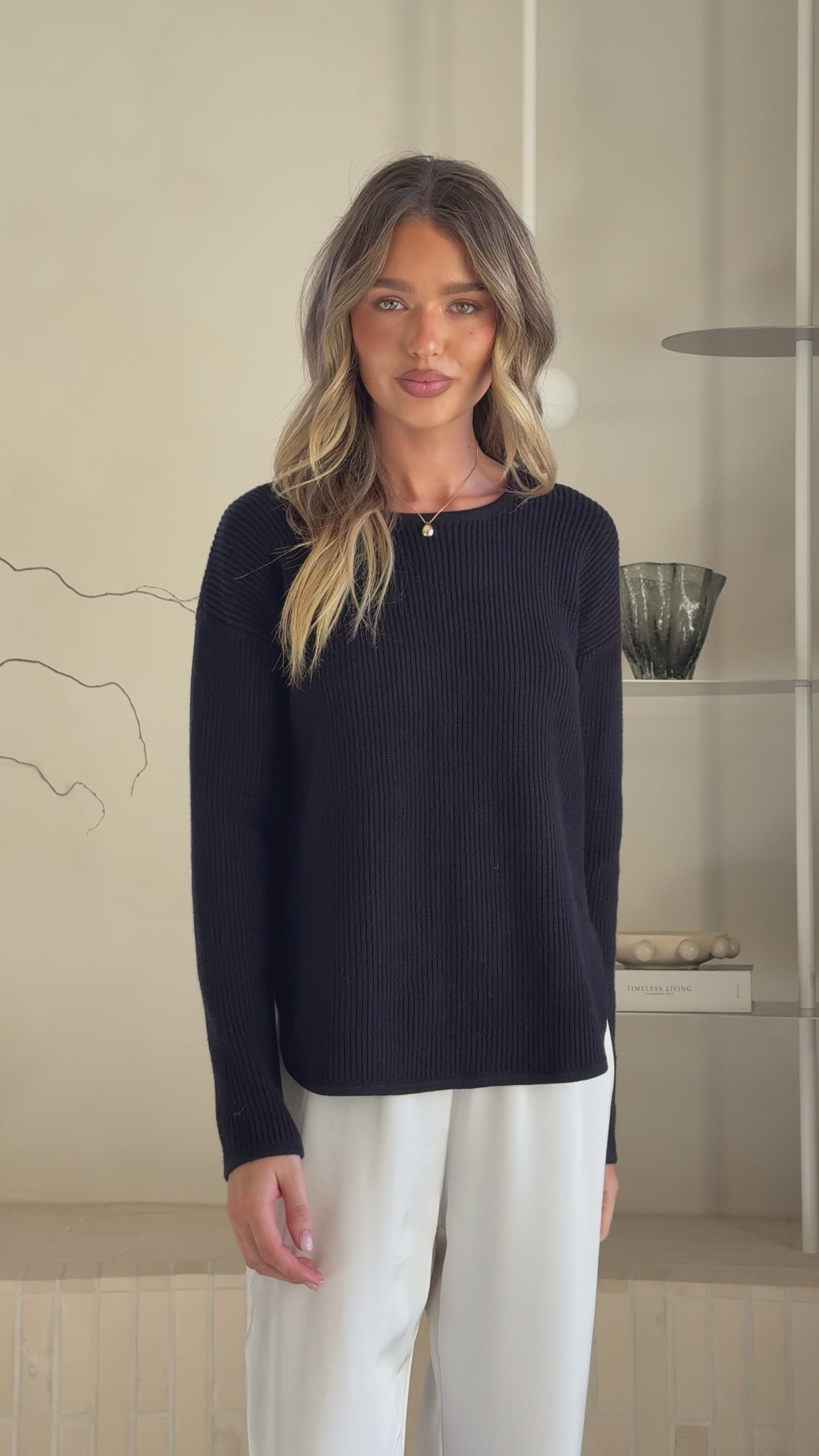 Load video: Kennedy Knit - Black - Billy J