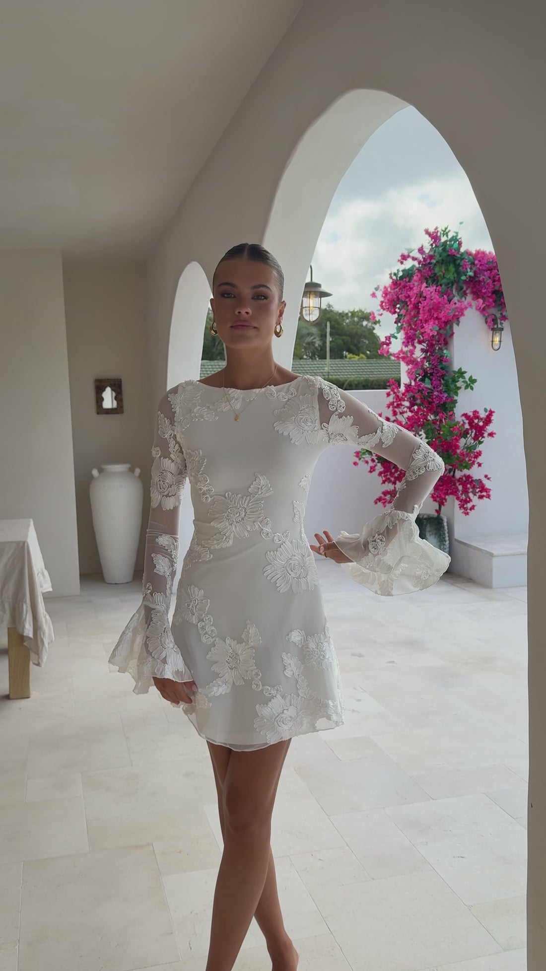 Lanesia Mini Dress - White - Billy J