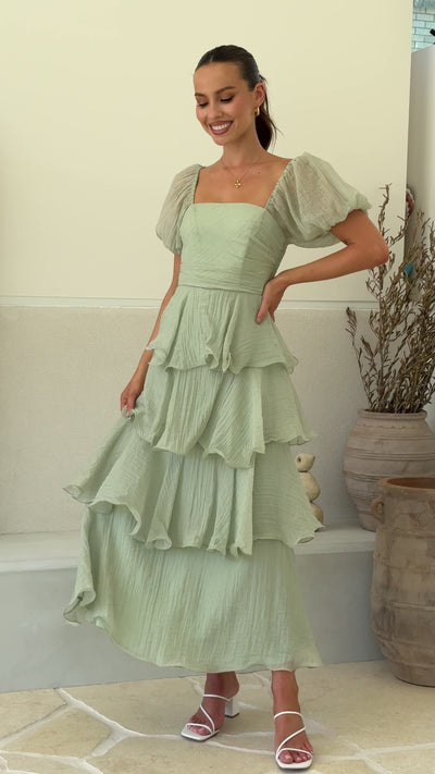 Load and play video in Gallery viewer, Lanelle Maxi Dress - Sage
