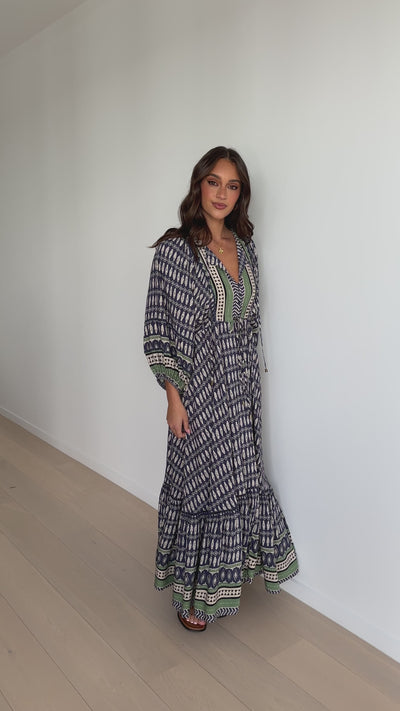 Load and play video in Gallery viewer, Catalonia Maxi Dress - Lorena Print
