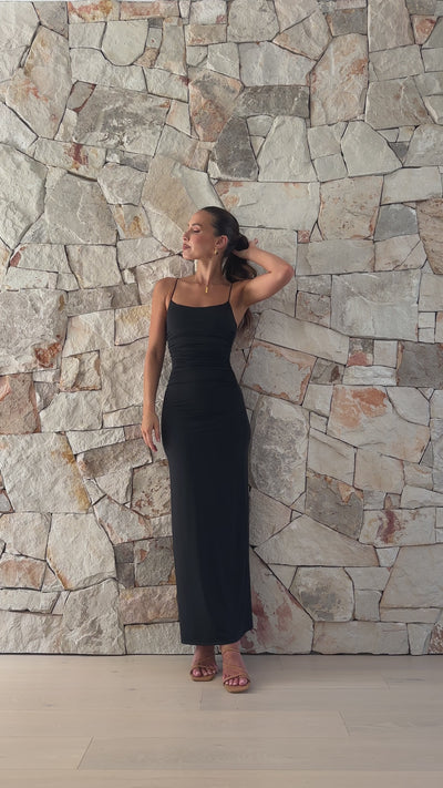 Load and play video in Gallery viewer, Summer Solstice Maxi Dress - Black
