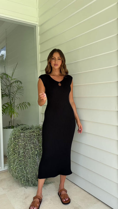 Load and play video in Gallery viewer, Winona Maxi Dress - Black

