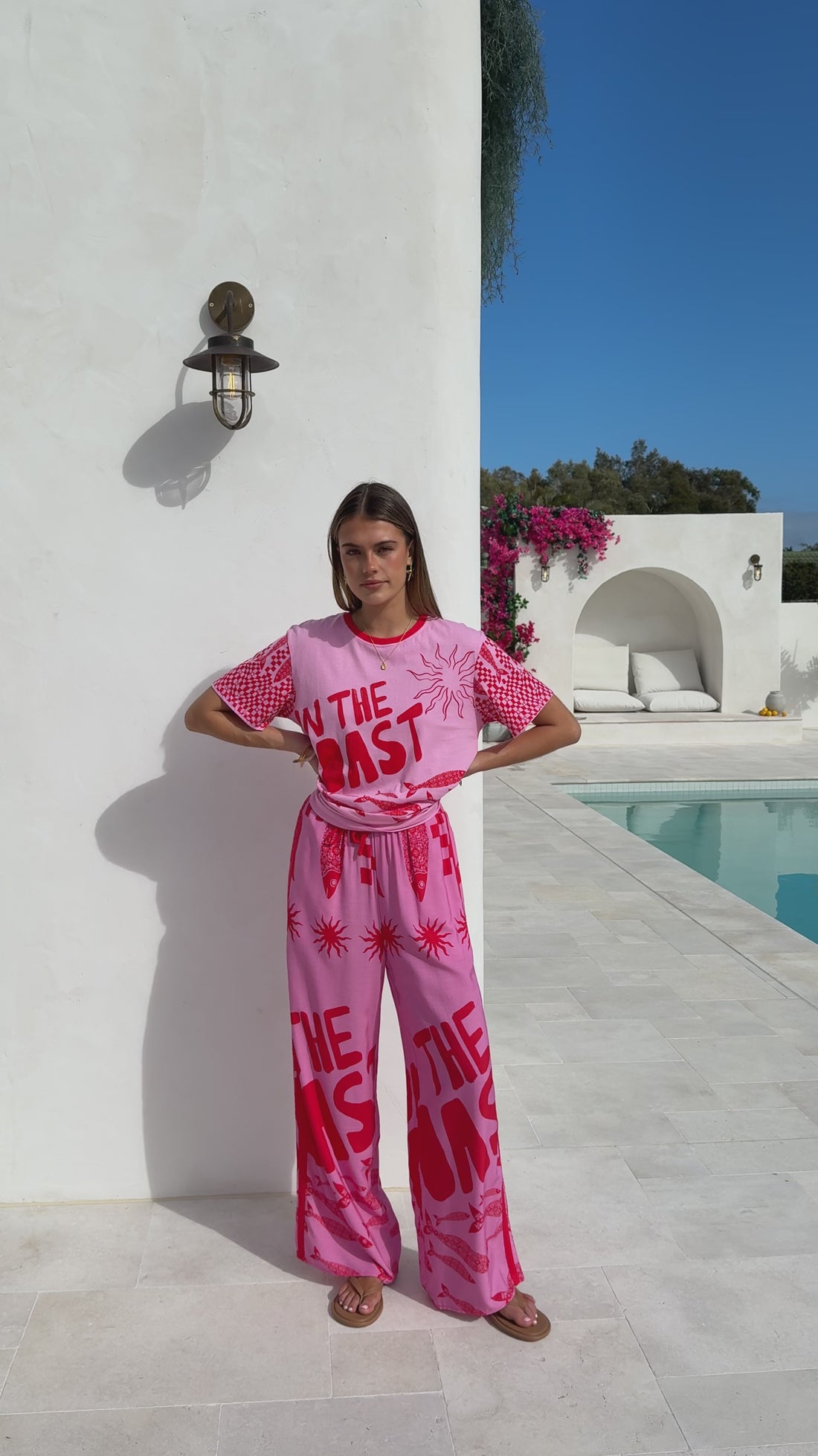 Kanya Pants - Pink/Red Tide - Billy J
