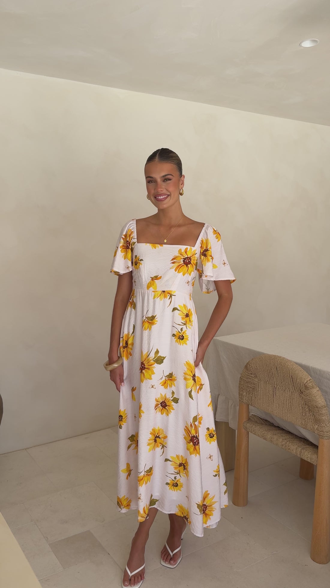 Vivian Maxi Dress - Sunflower Print - Billy J