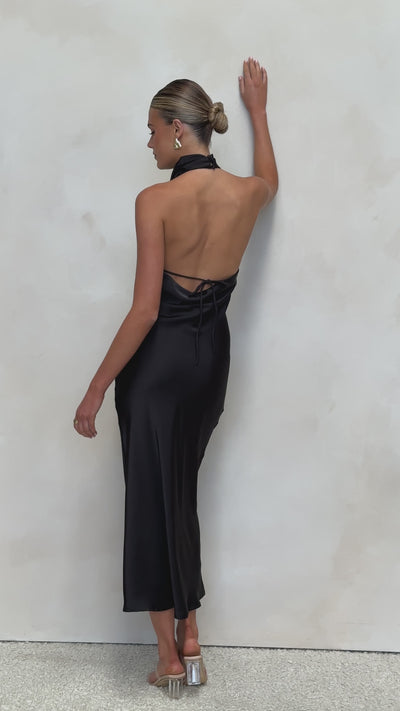 Load and play video in Gallery viewer, Rina Maxi Dress - Black
