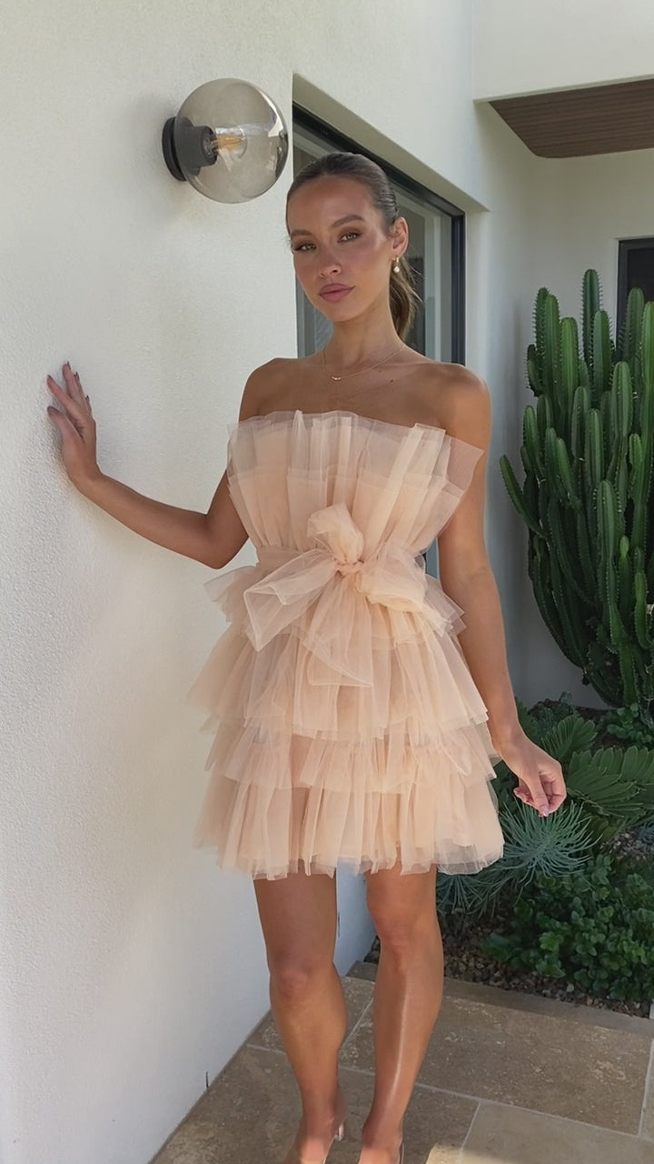 Carrie Mini Dress - Champagne