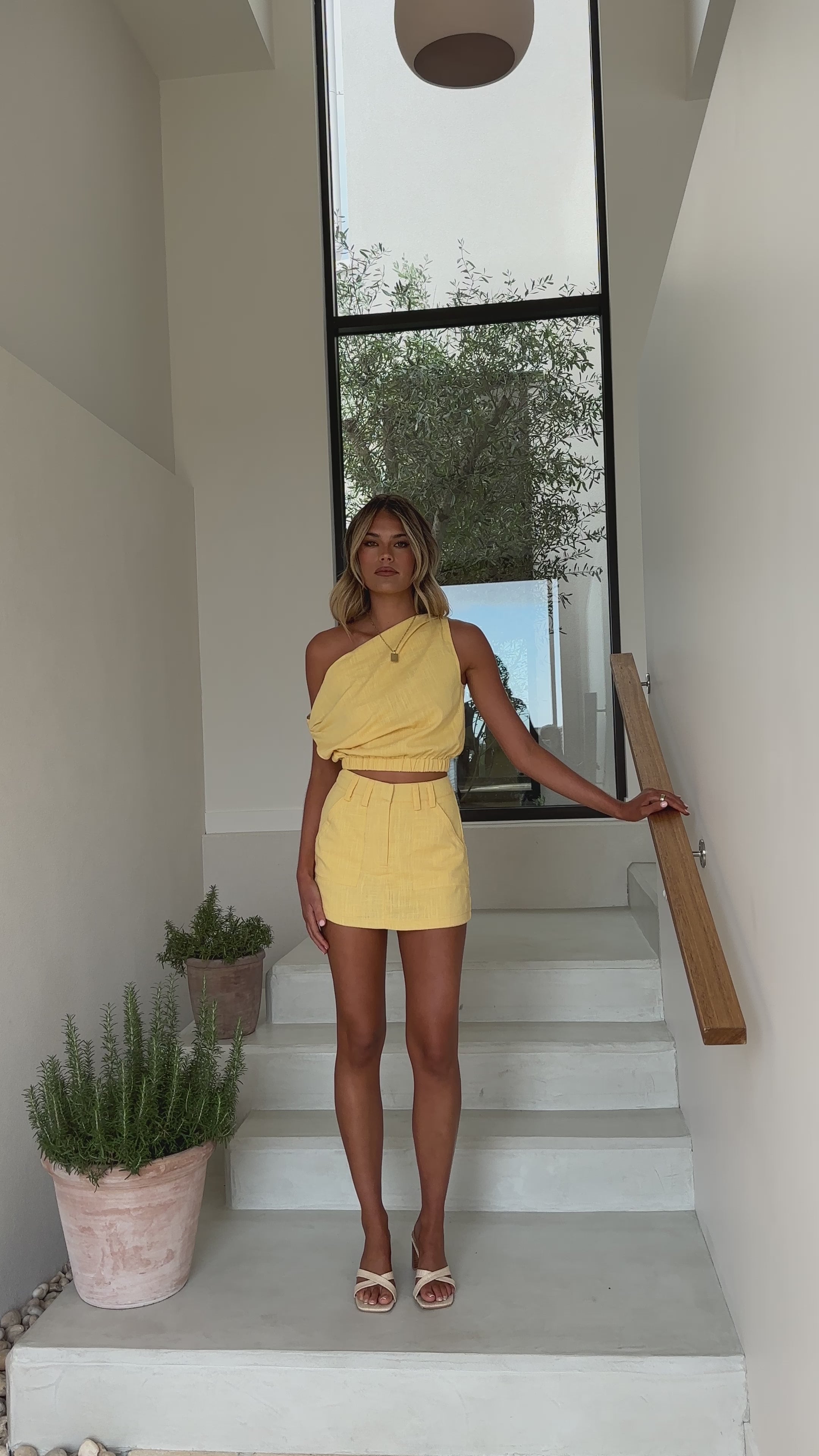 Charla Mini Skort - Yellow