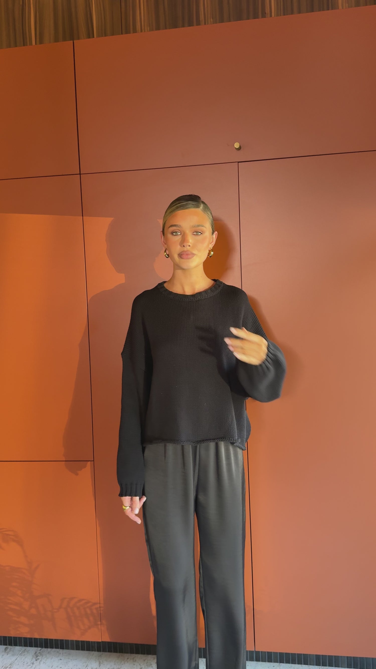 Melbourne Knit Jumper - Black - Billy J