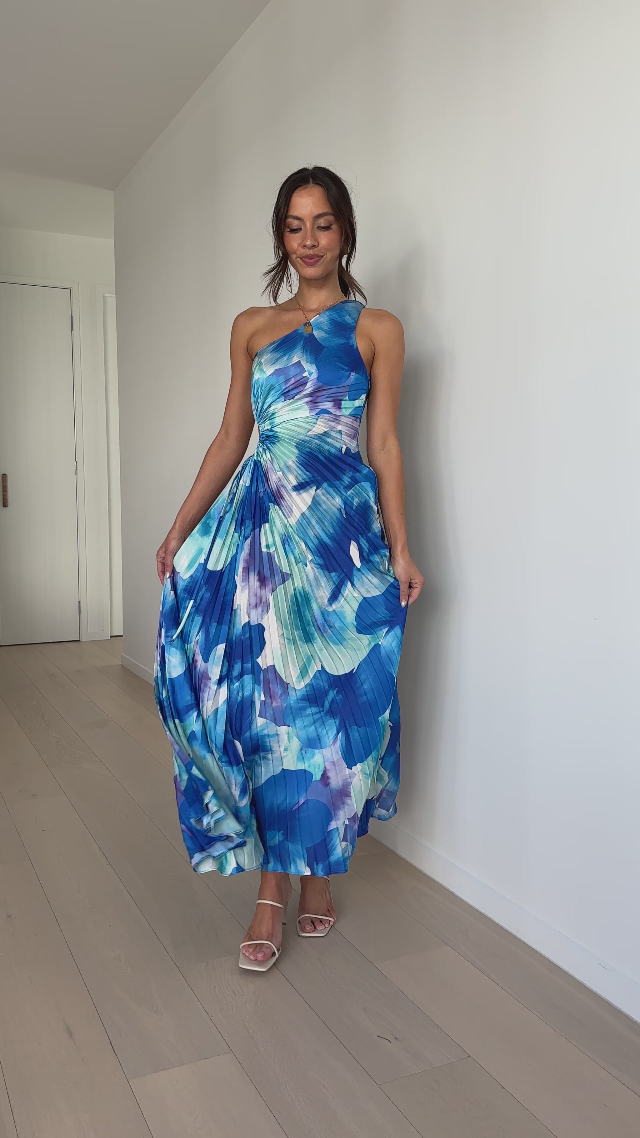 Laken Maxi Dress - Blue Floral - Billy J