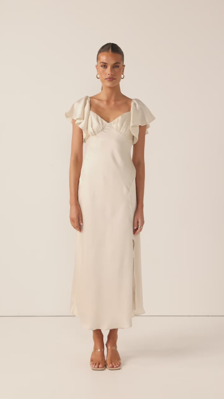 Louisa Midi Dress - Ivory - Billy J