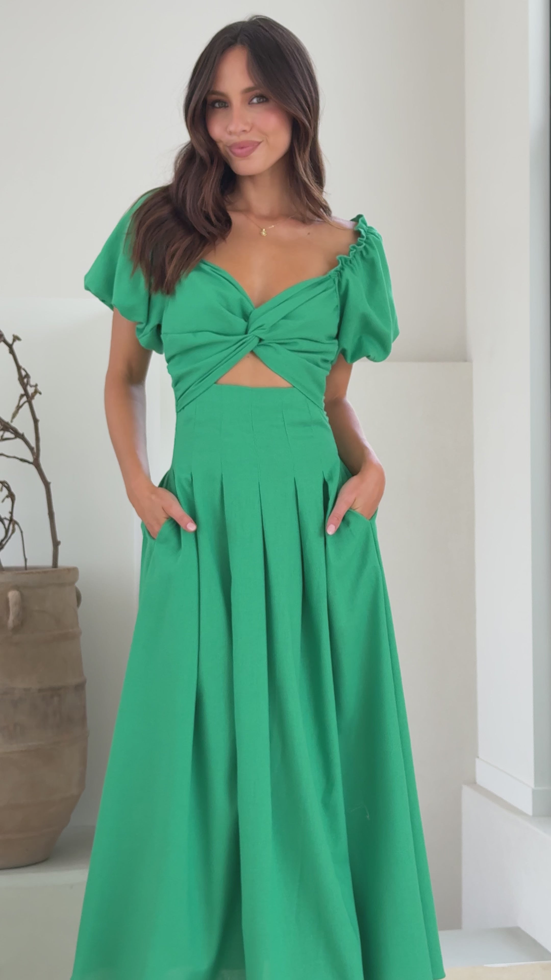 Christina Maxi Dress - Green - Billy J