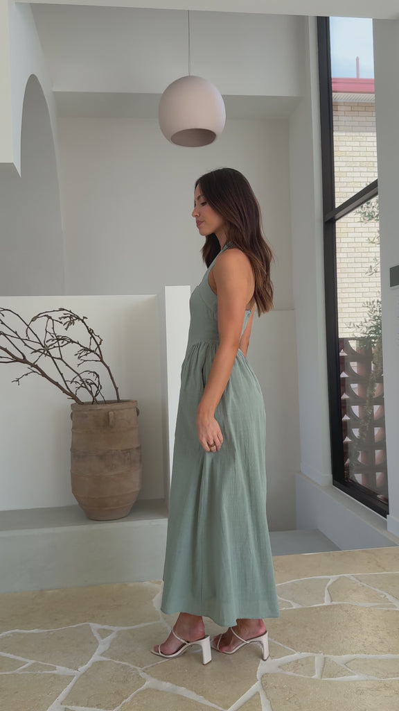 Caden Maxi Dress - Sage - Billy J