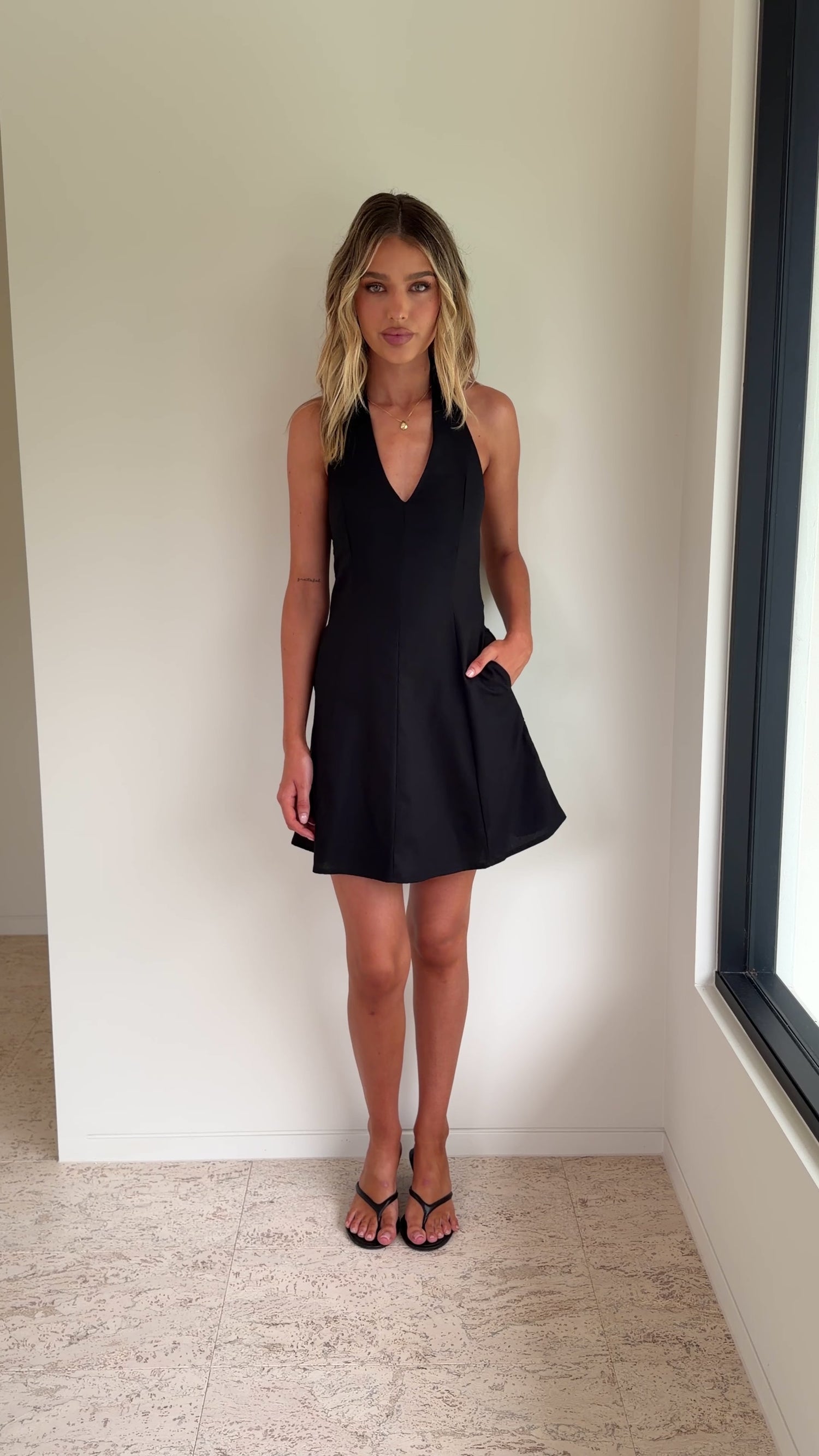 Ariella Mini Dress - Black - Billy J
