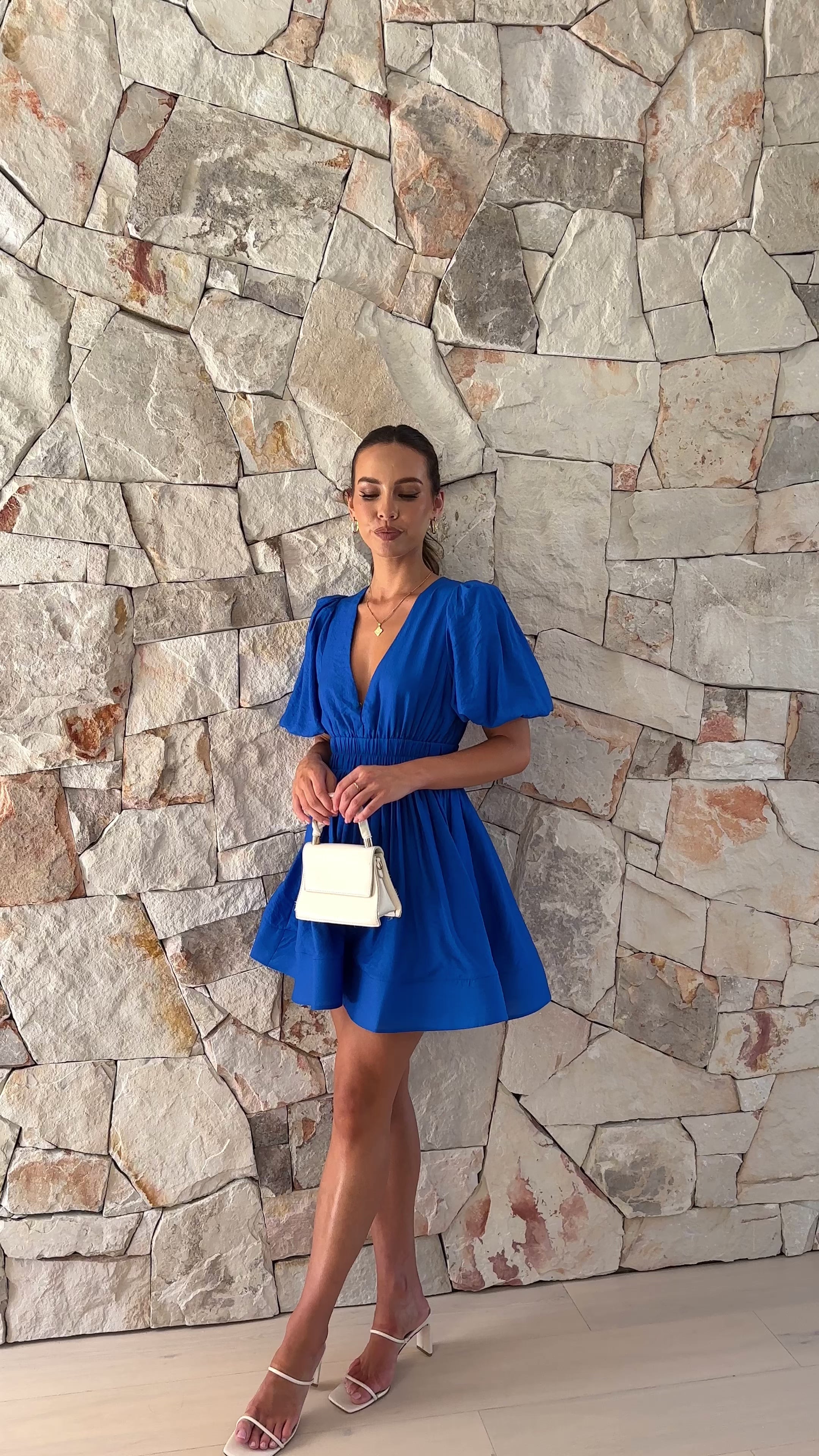 Erin Mini Dress - Royal Blue