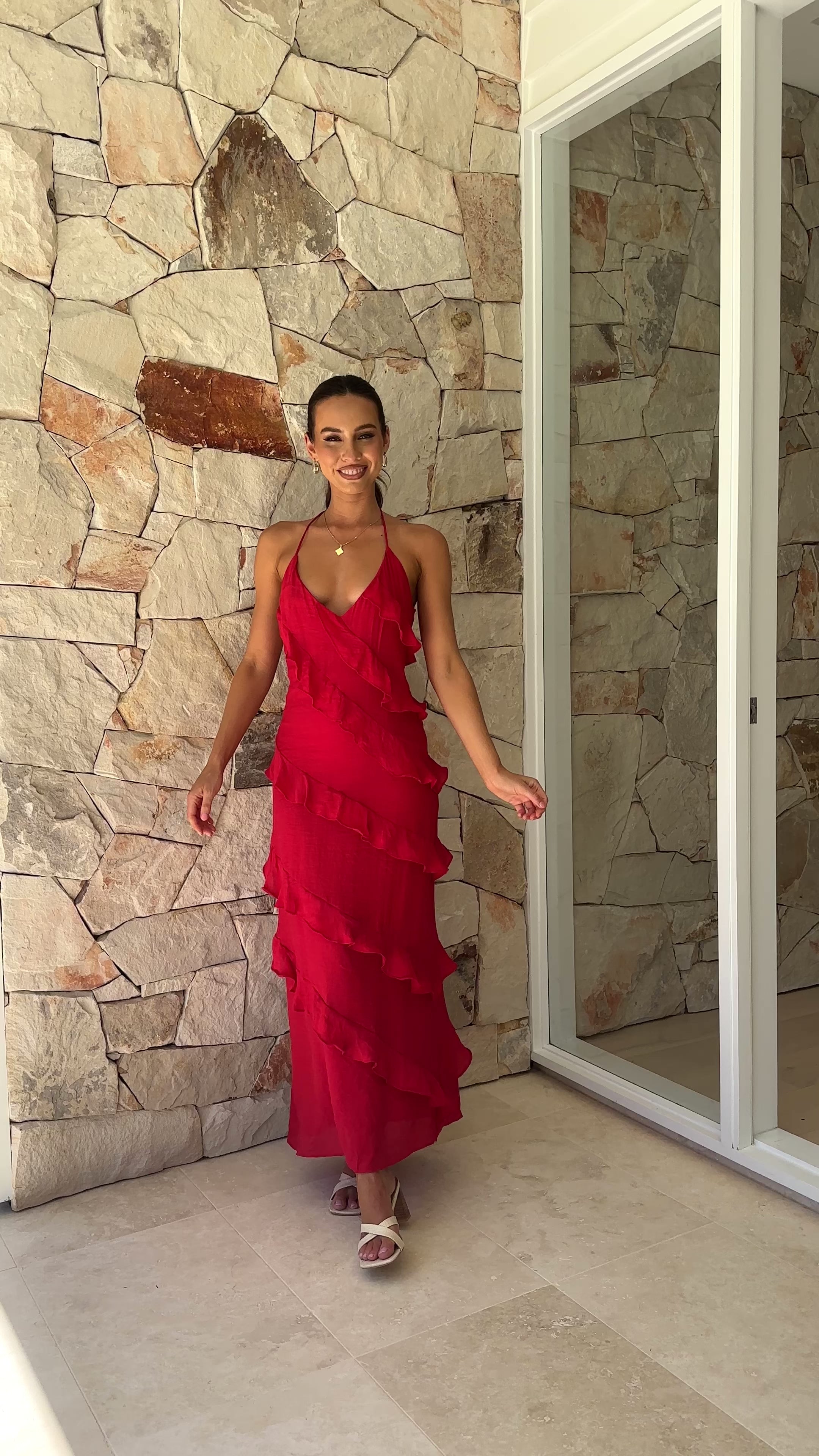 Sophia Maxi Dress - Red