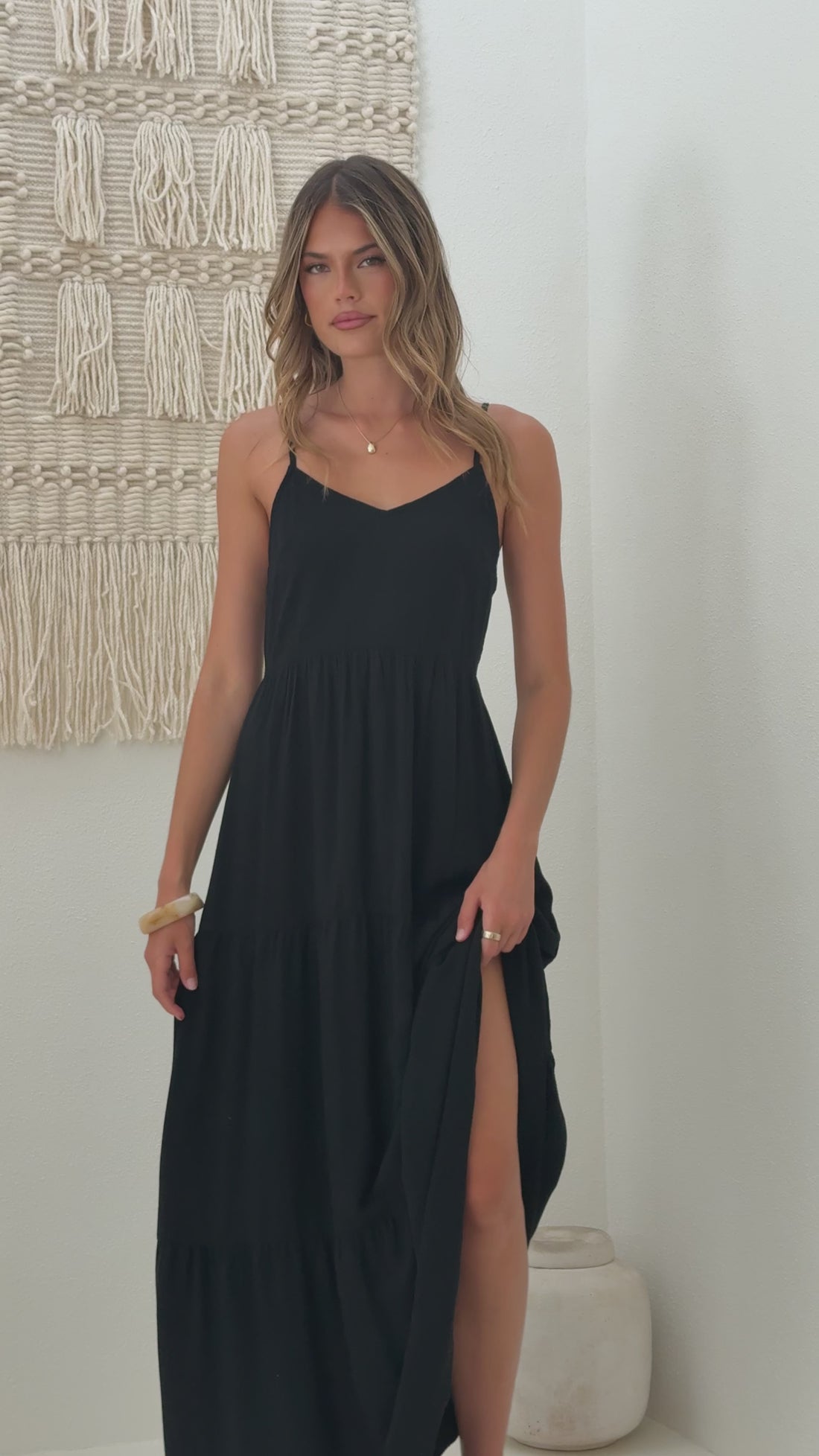 Shelley Maxi Dress - Black - Billy J