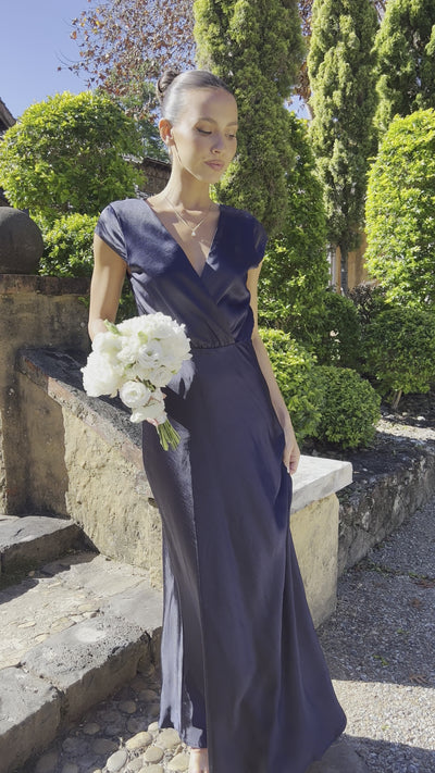 Load and play video in Gallery viewer, Selma Maxi Dress - Navy

