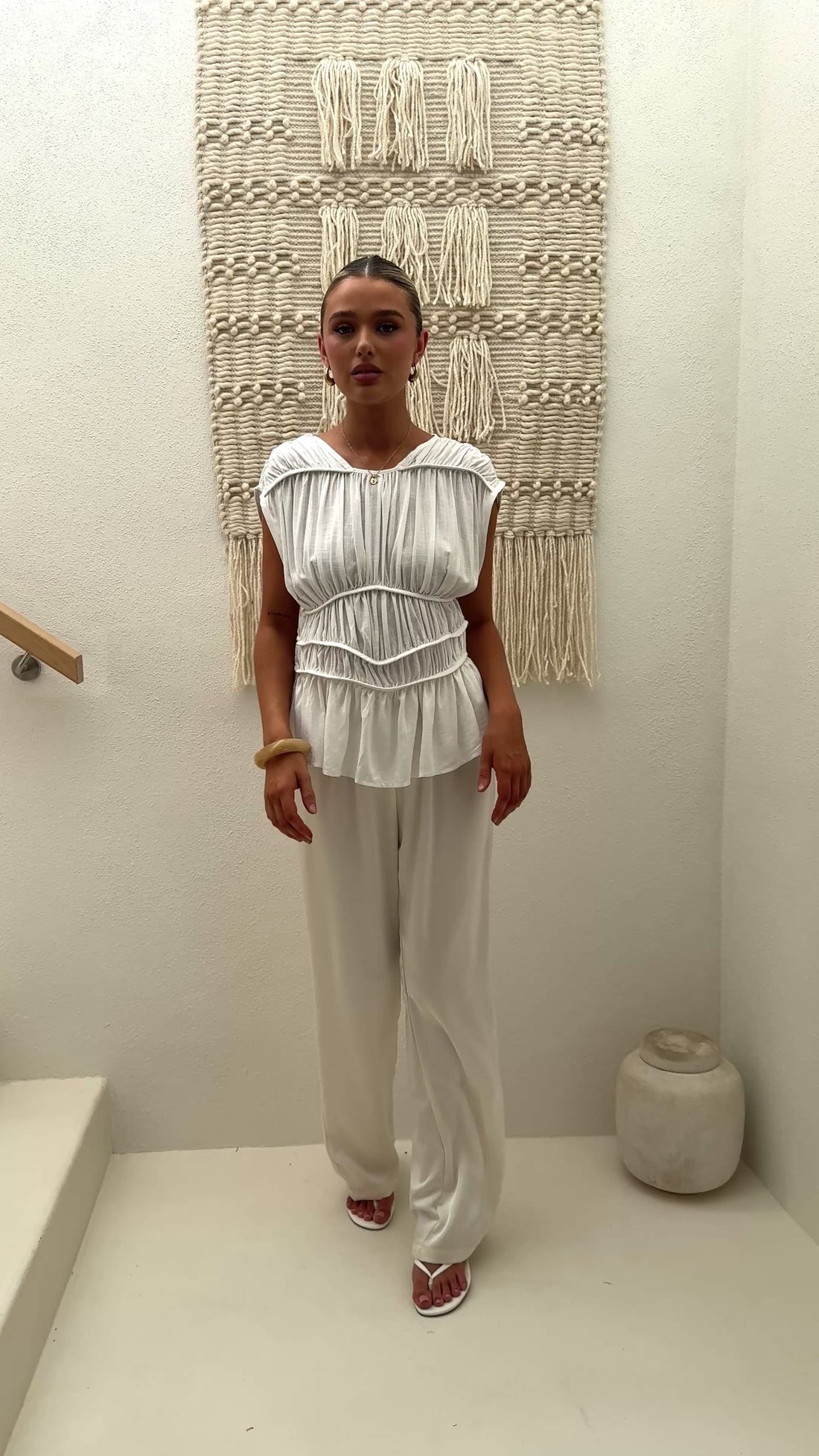 Amy Top - White - Billy J