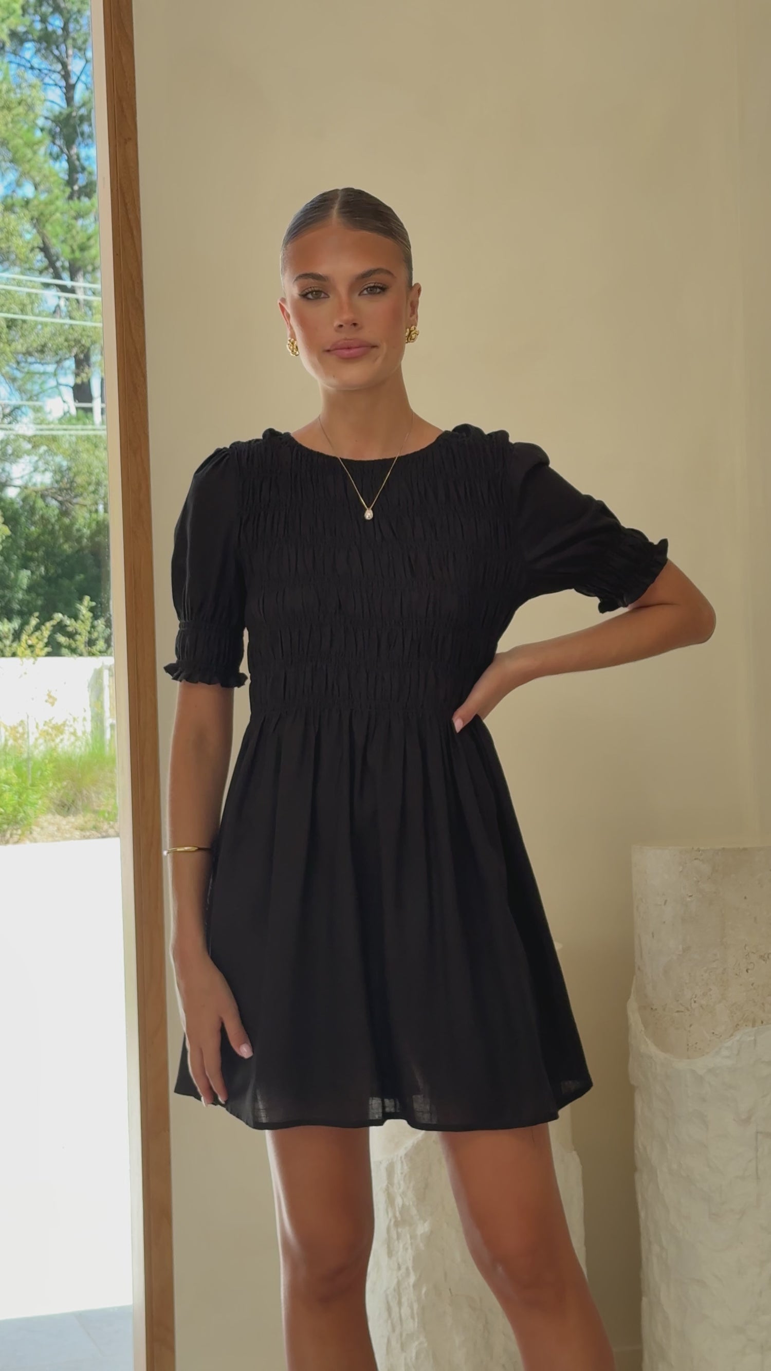 Yana Mini Dress - Black - Billy J