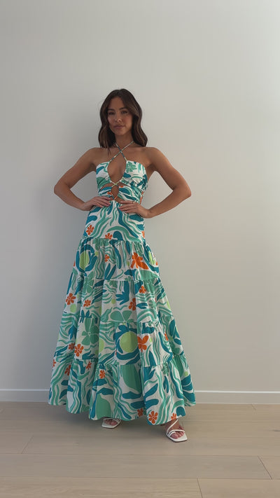 Load and play video in Gallery viewer, Montero Maxi Dress - Montero Print
