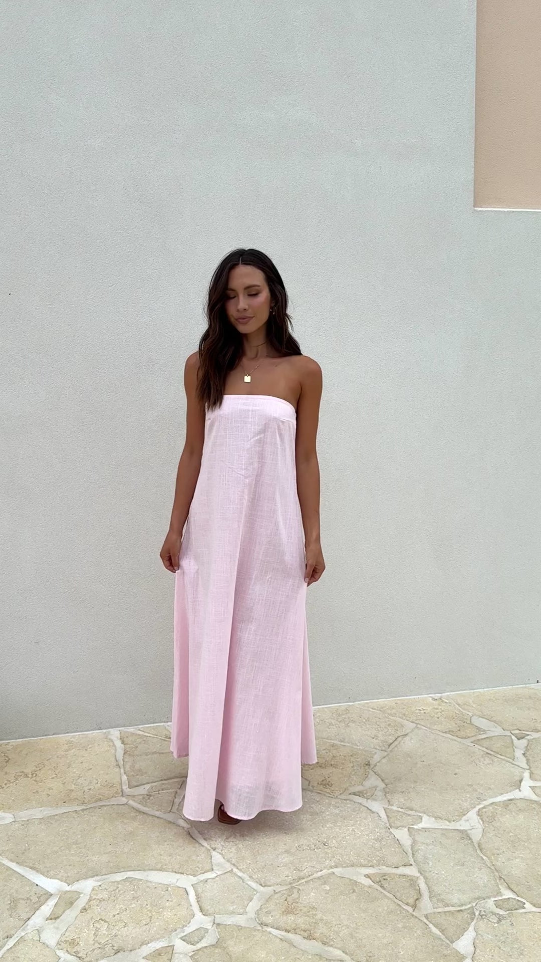 Connie Maxi Dress - Baby Pink