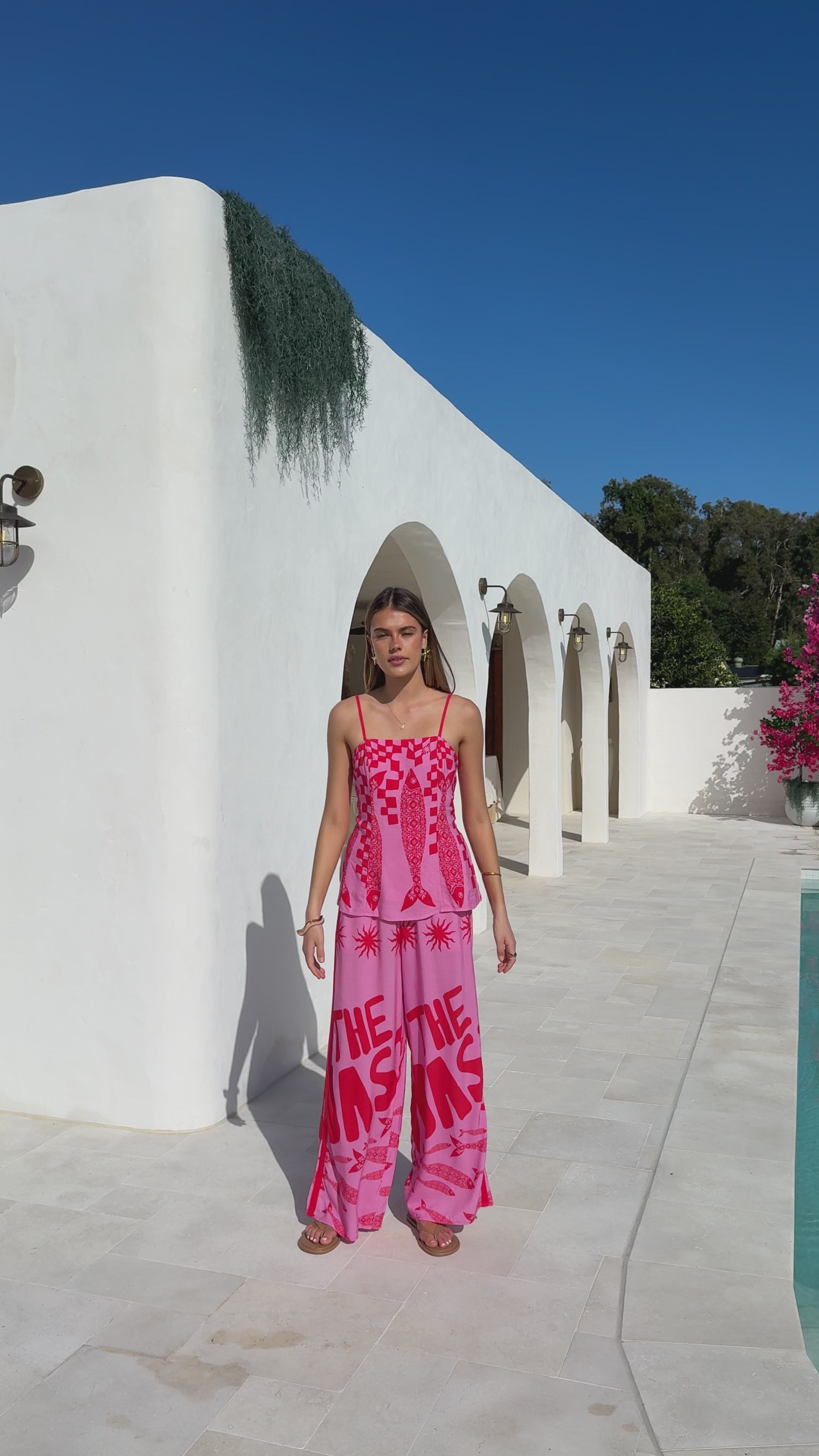 Load video: Kerra Top - Pink/Red Tide - Billy J