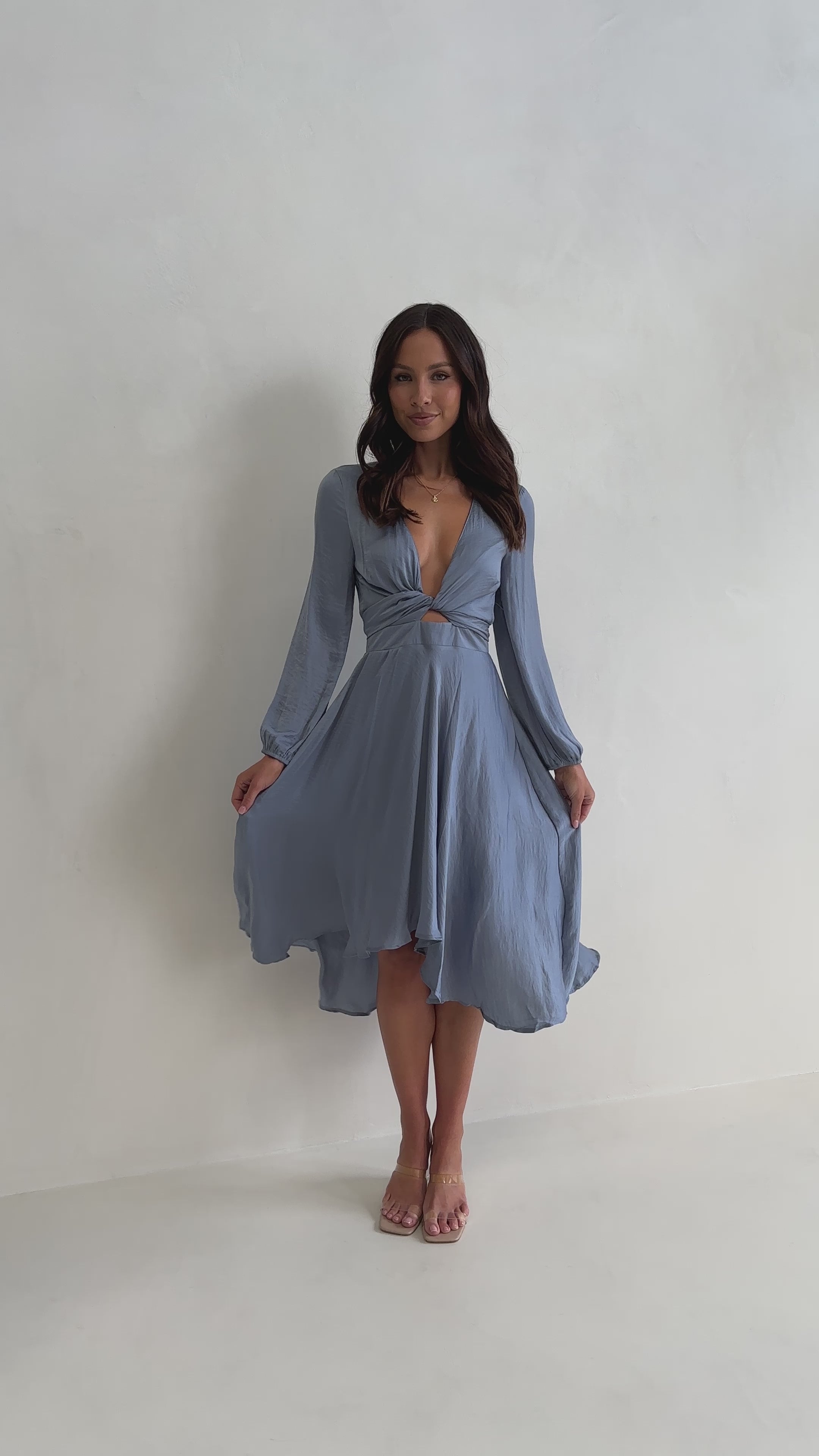 Starry Nights Dress - Steel Blue