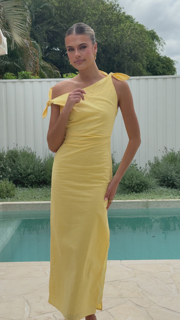 Simone Maxi Dress - Yellow - Billy J