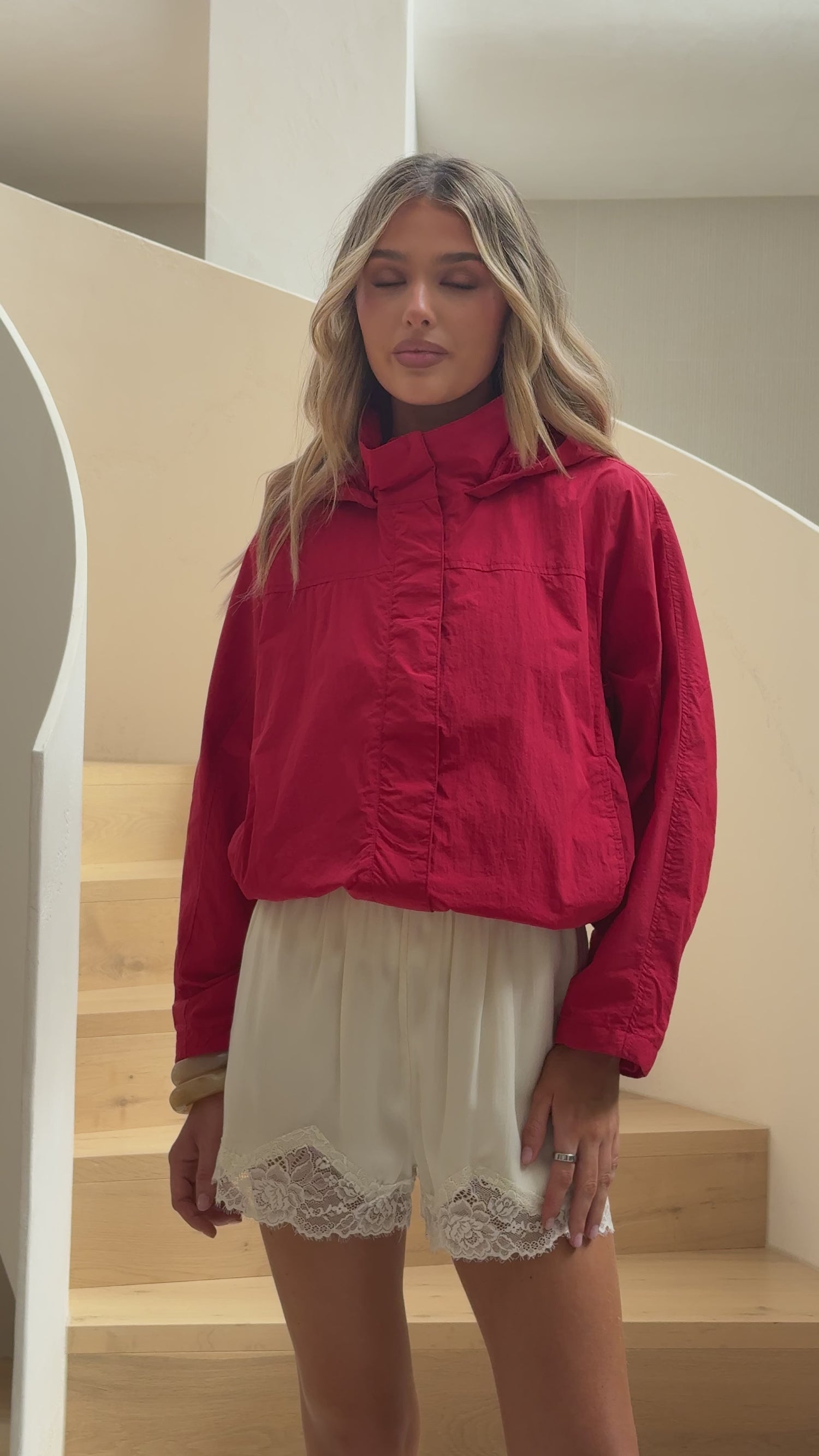 Sari Bomber Jacket - Red - Billy J