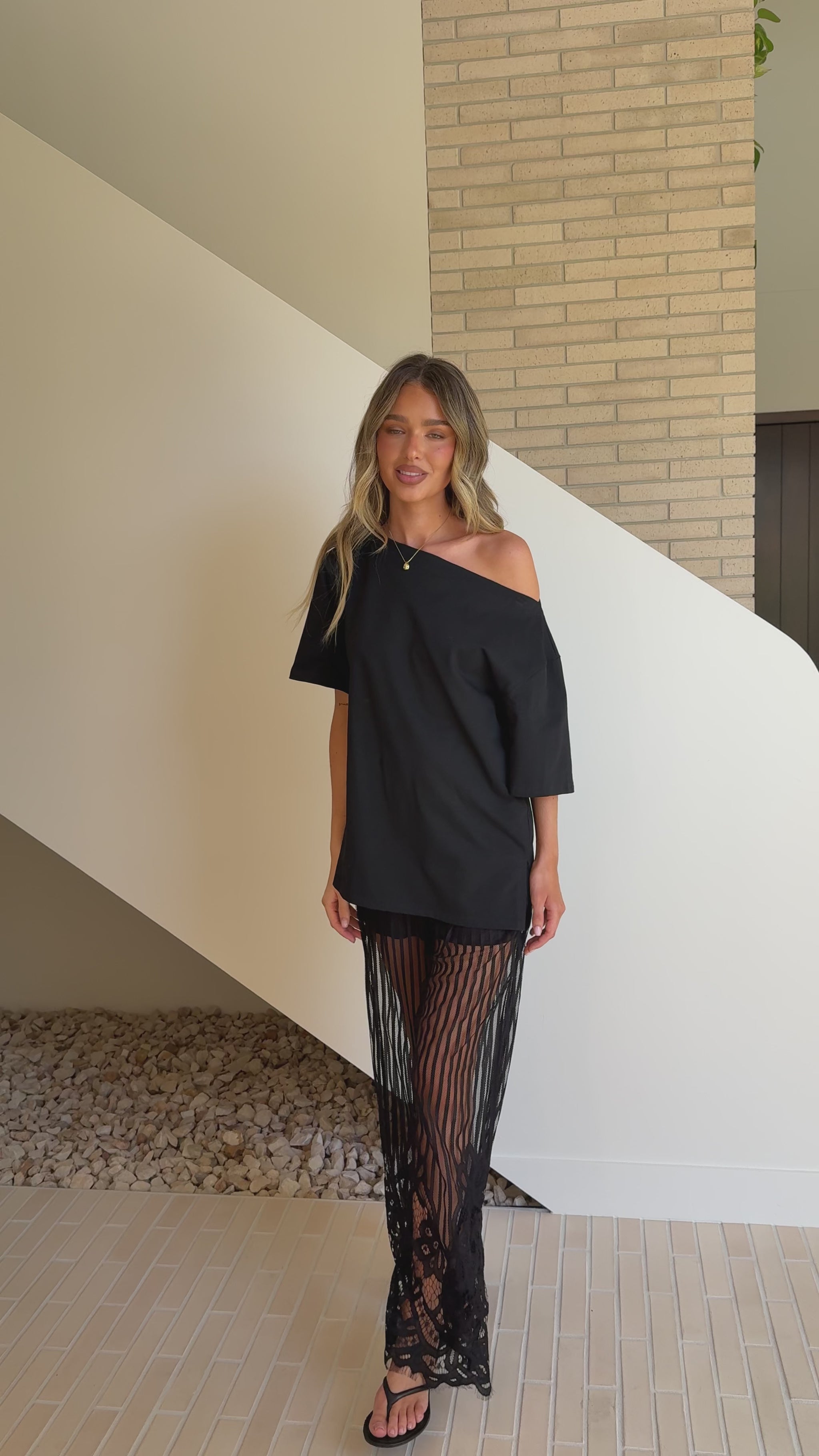 Jayna Sheer Pants - Black - Billy J