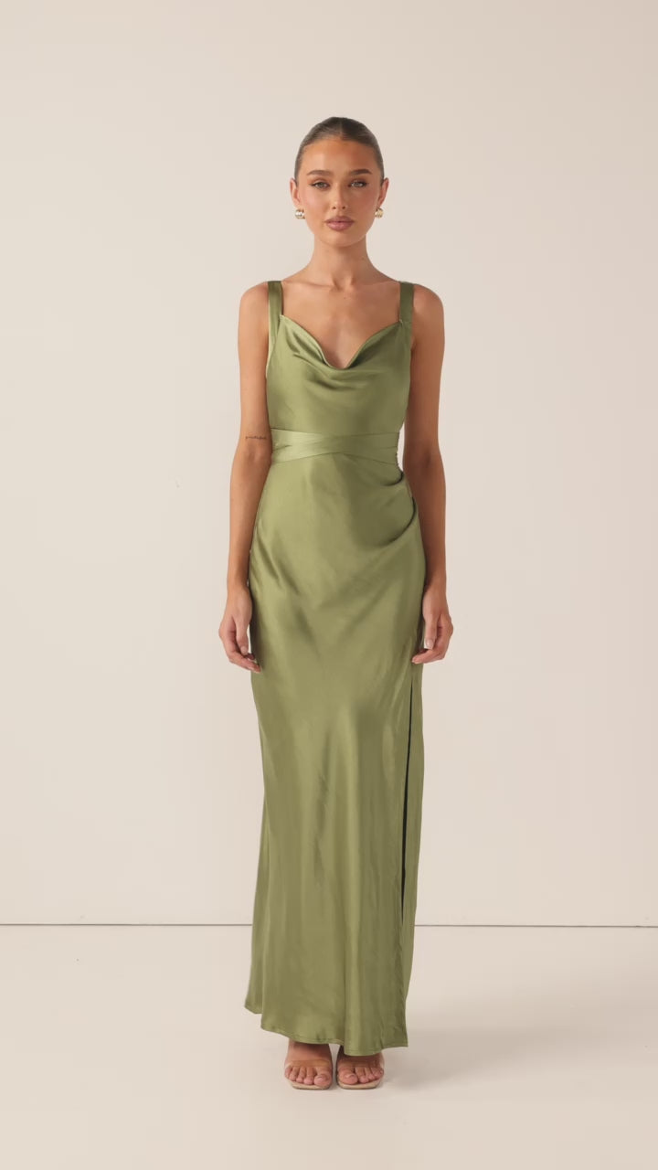 Load video: Zendaya Maxi Dress - Olive