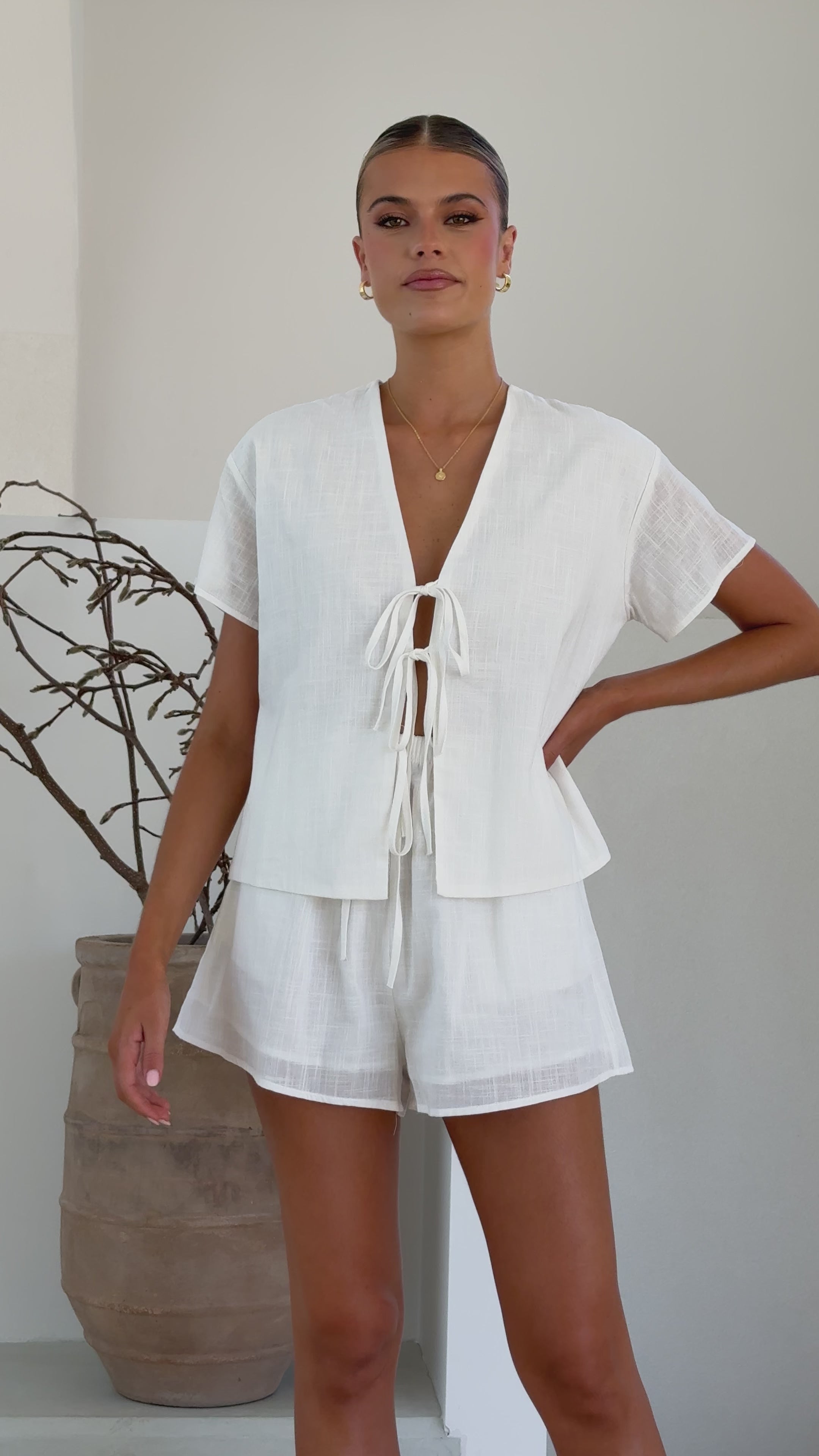 Zella Top and Shorts Set - White